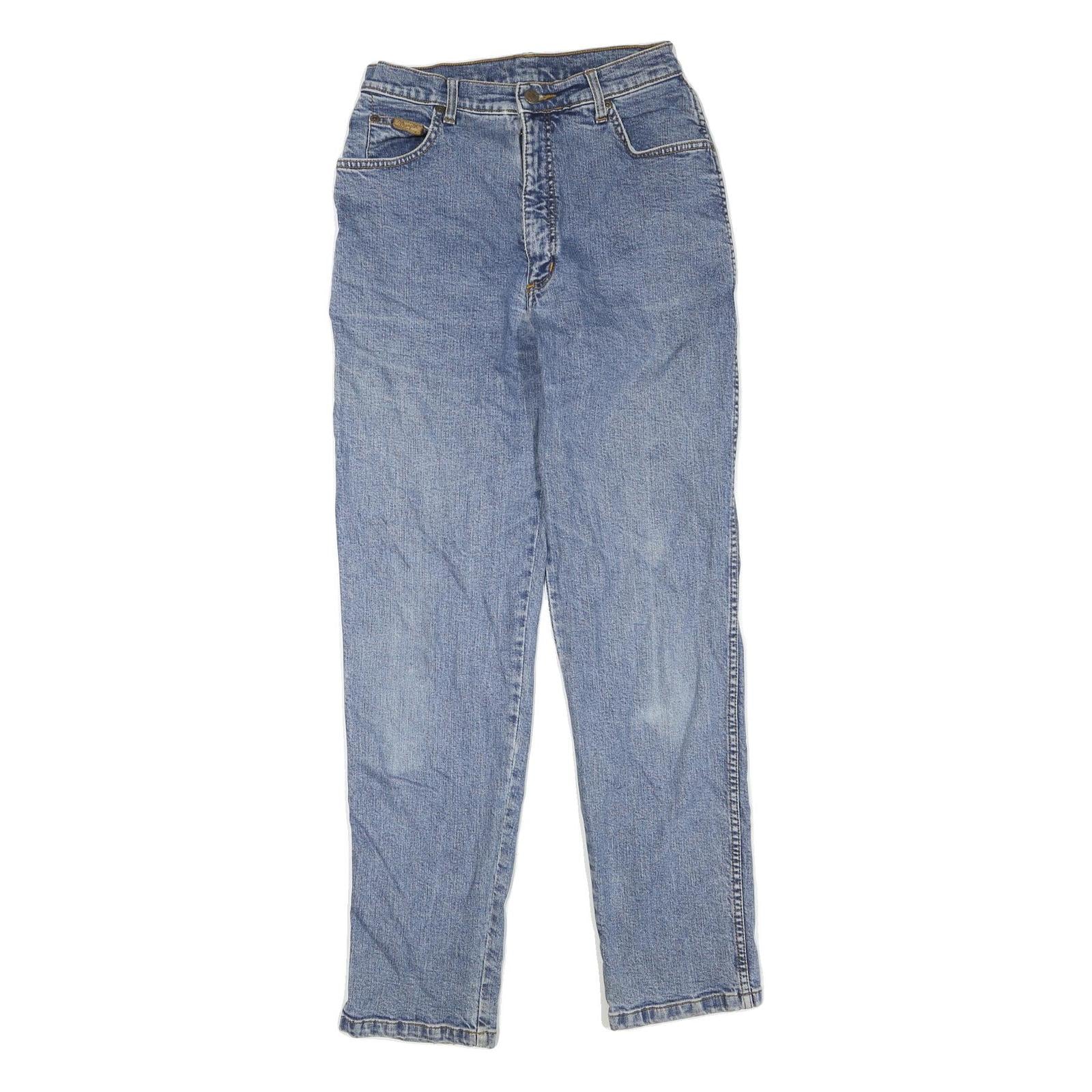WRANGLER Womens Light Blue Regular Straight Denim Jeans W28 L32 Classic Fit Zip Refurbished - N/A refurbished available on Cerqular