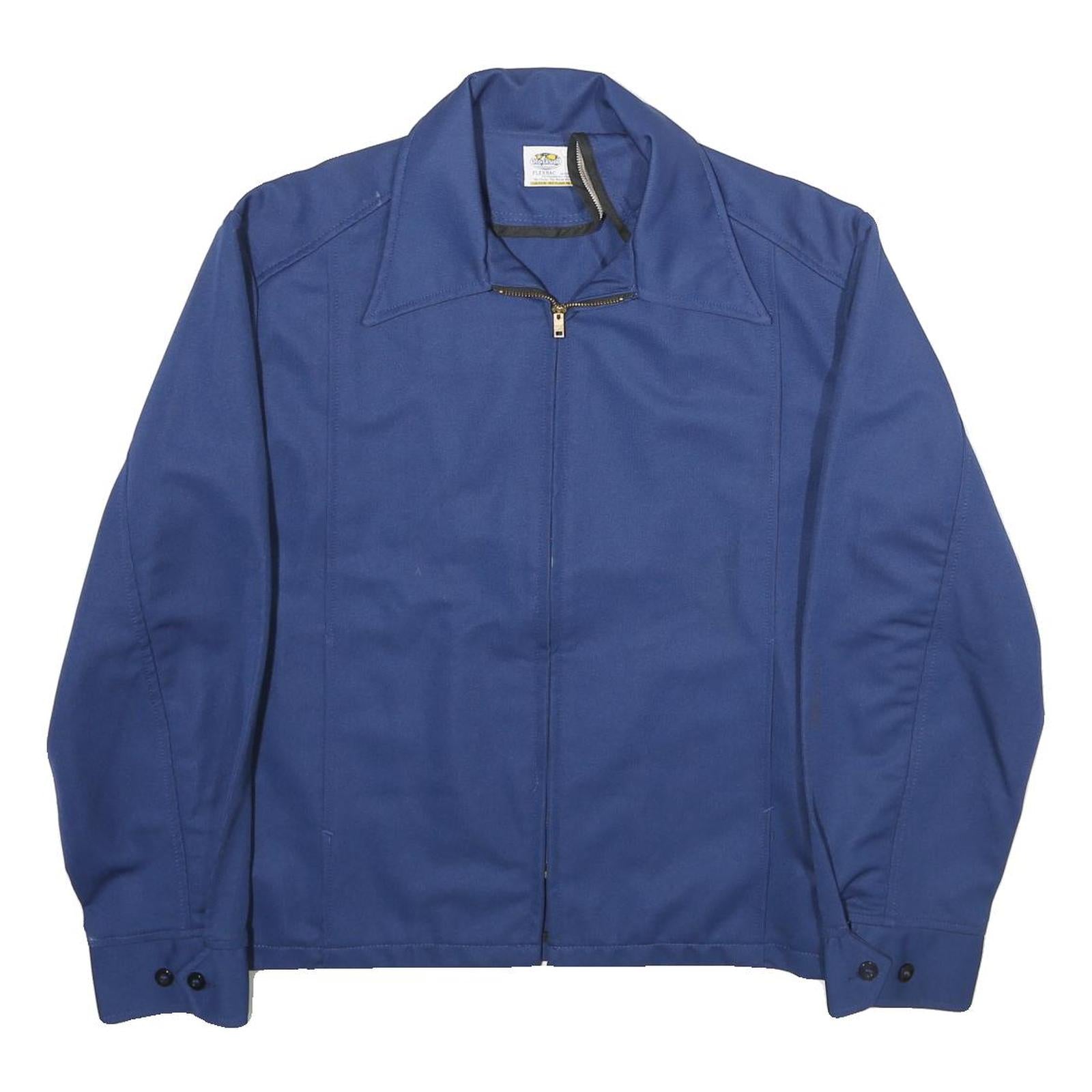 RIVERSIDE Mens Blue Jacket M Polyester Zip Plain Classic Fit Casual Outerwear Refurbished - N/A refurbished available on Cerqular