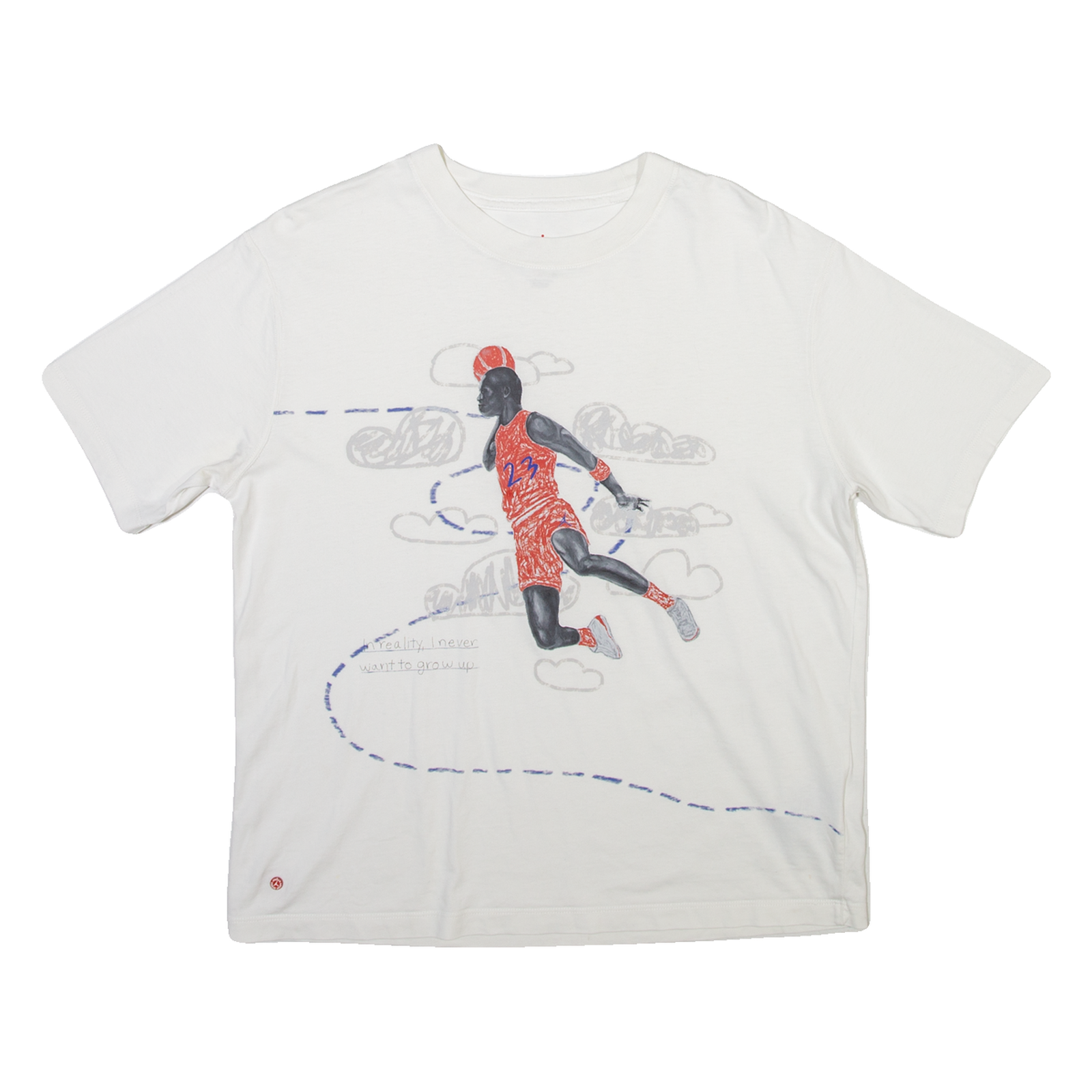 AIR JORDAN Loose Fit Mens T-Shirt White S Refurbished - N/A refurbished available on Cerqular