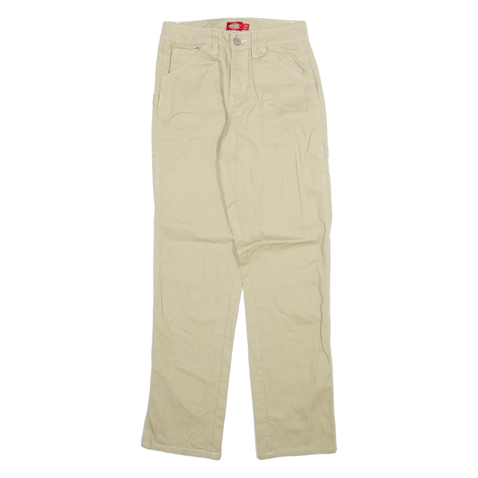DICKIES Carpenter Womens Trousers Beige Regular Straight W26 L31 Refurbished - N/A refurbished available on Cerqular