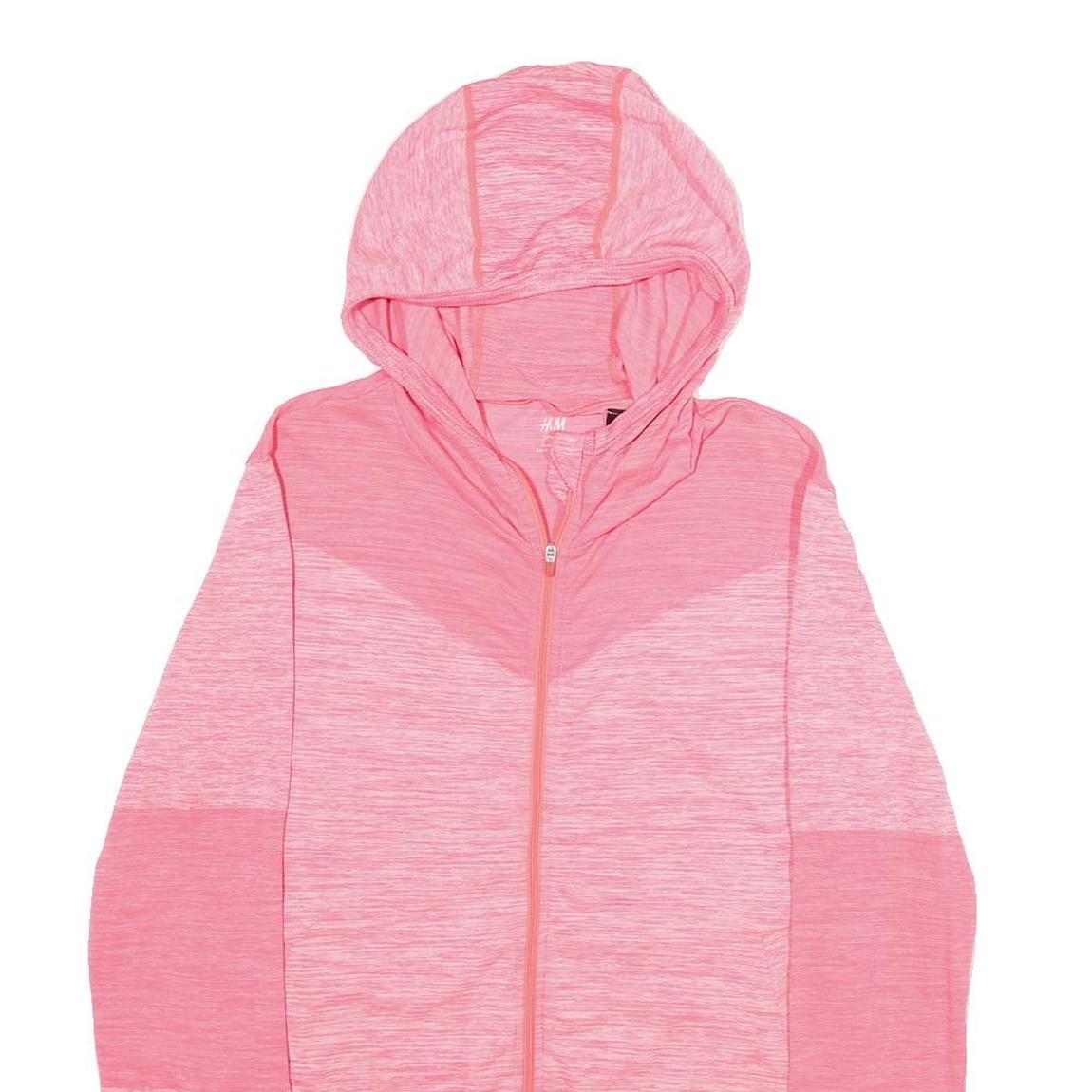 H&M Womens Pink Hooded Full Zip Hoodie M Lightweight Activewear Jacket Refurbished - N/A refurbished available on Cerqular