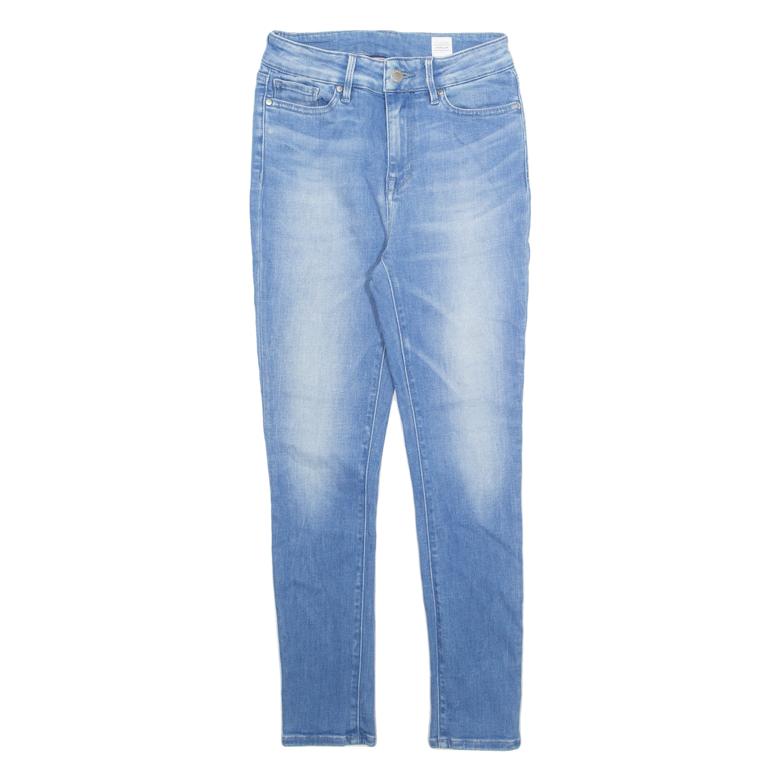 TOMMY HILFIGER Womens Jeans Blue Regular Skinny Stone Wash W24 L26 Refurbished - N/A refurbished available on Cerqular