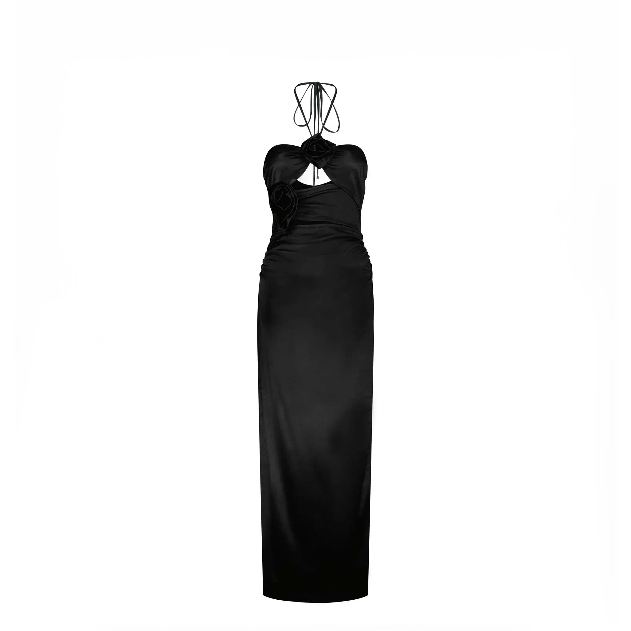 Long Cut-Out Satin Dress | Taglia: S | Colore: Black Refurbished - Aloud (note: this is a lesser-known brand, but it has refurbished available on Cerqular