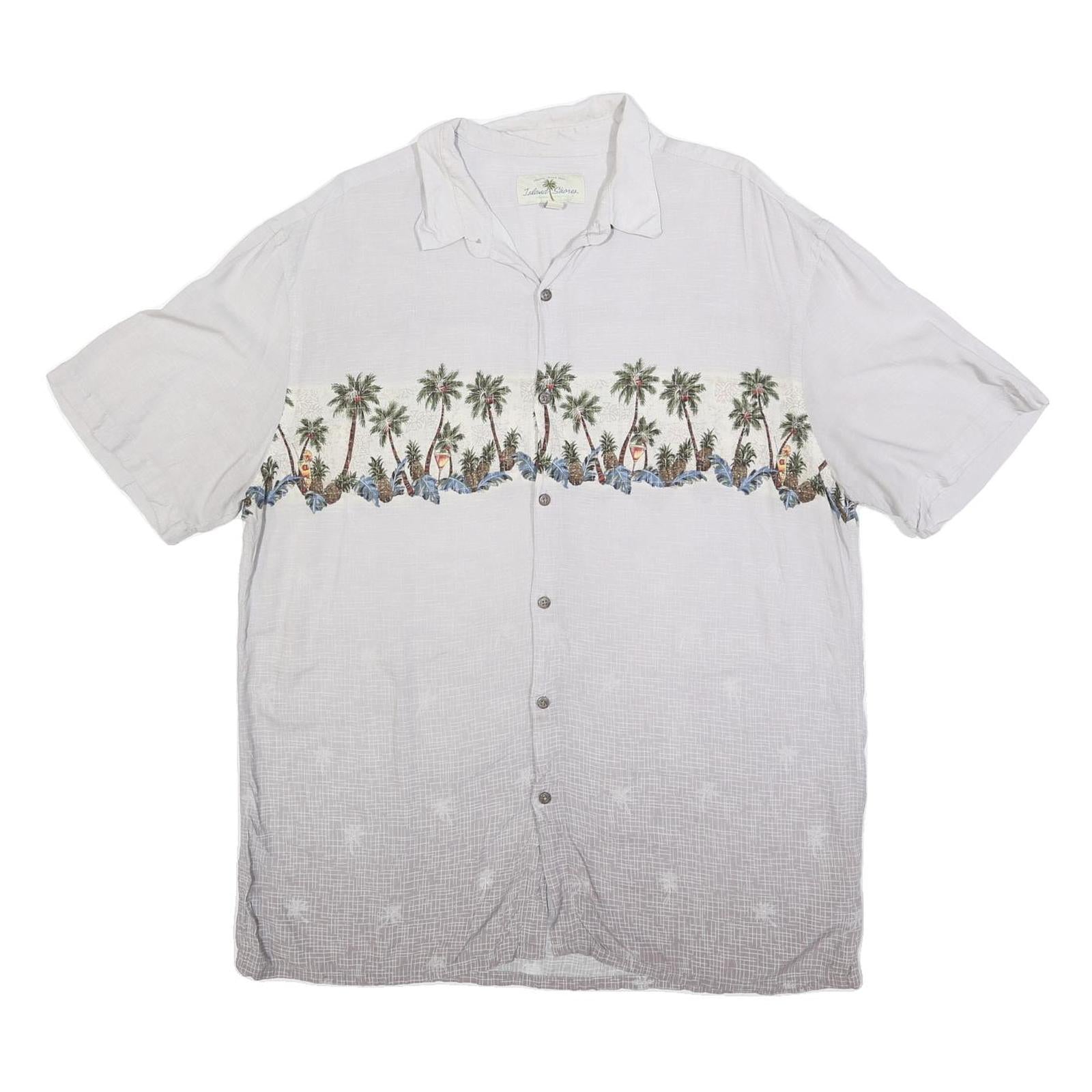Buy ISLAND SHORES Mens White Rayon XL Shirt Tropical Palm Tree Print Casual Summer Refurbished - $19.49 ISLAND SHORES Mens White Rayon XL Shirt Tropical Palm Tree Print Casual Summer Refurbished - N/A refurbished available on Cerqular
