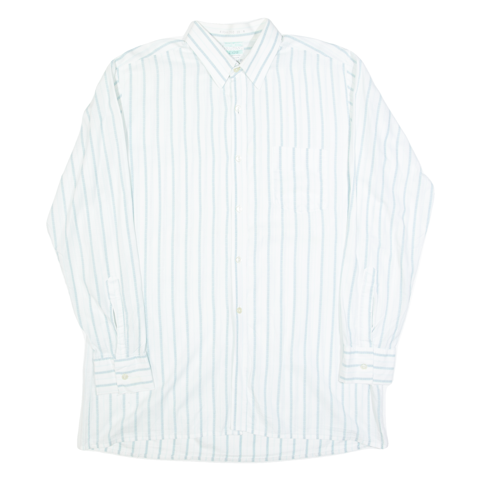 FRAPPANT Mens Shirt White 90s Striped Long Sleeve S Refurbished - N/A refurbished available on Cerqular