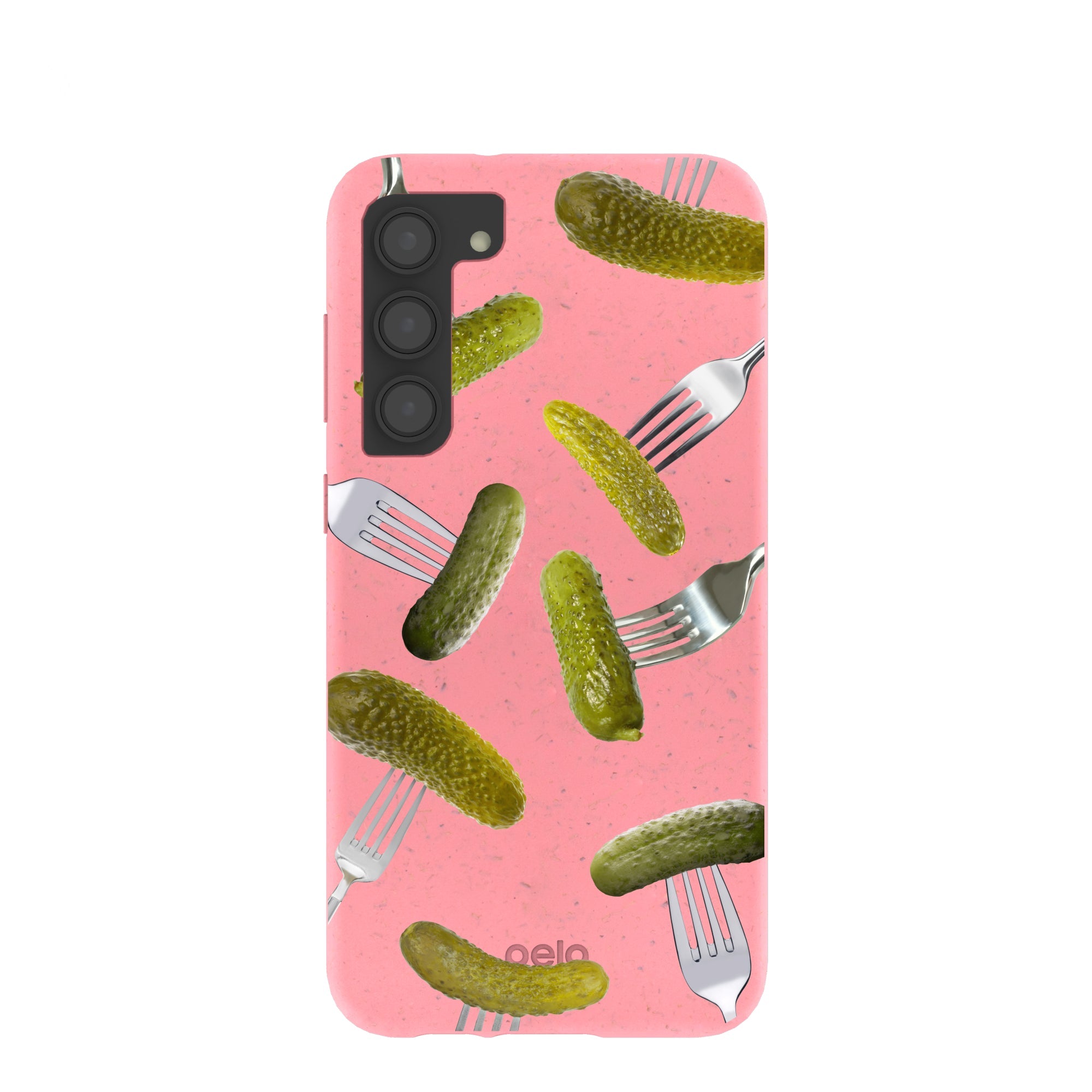 Bubblegum Pink Pickle Party Samsung Galaxy S23+(Plus) Case Refurbished - Pela Case refurbished available on Cerqular