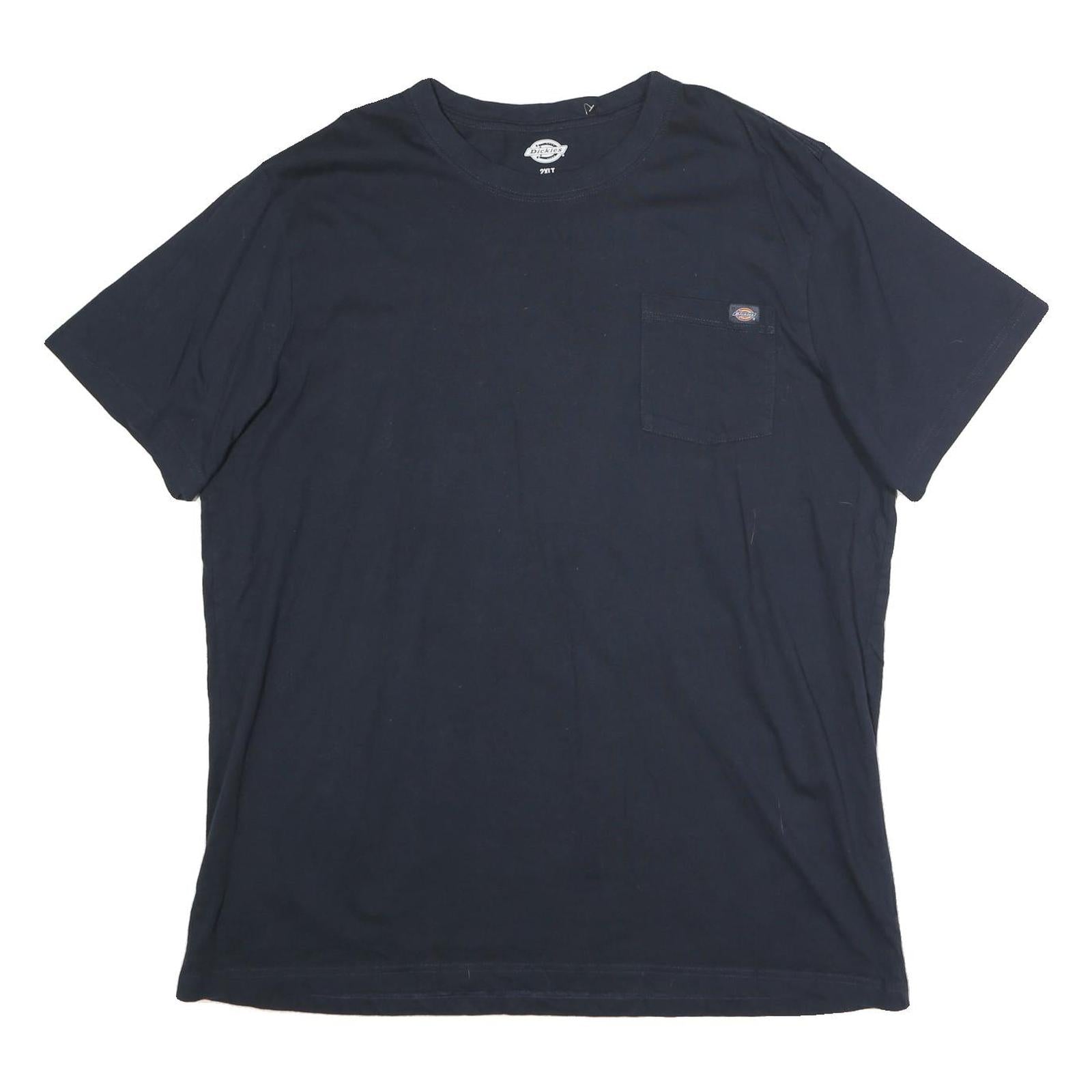DICKIES Mens Black Pocket T-Shirt 2XL Short Sleeve Crew Neck Workwear Casual Refurbished - N/A refurbished available on Cerqular