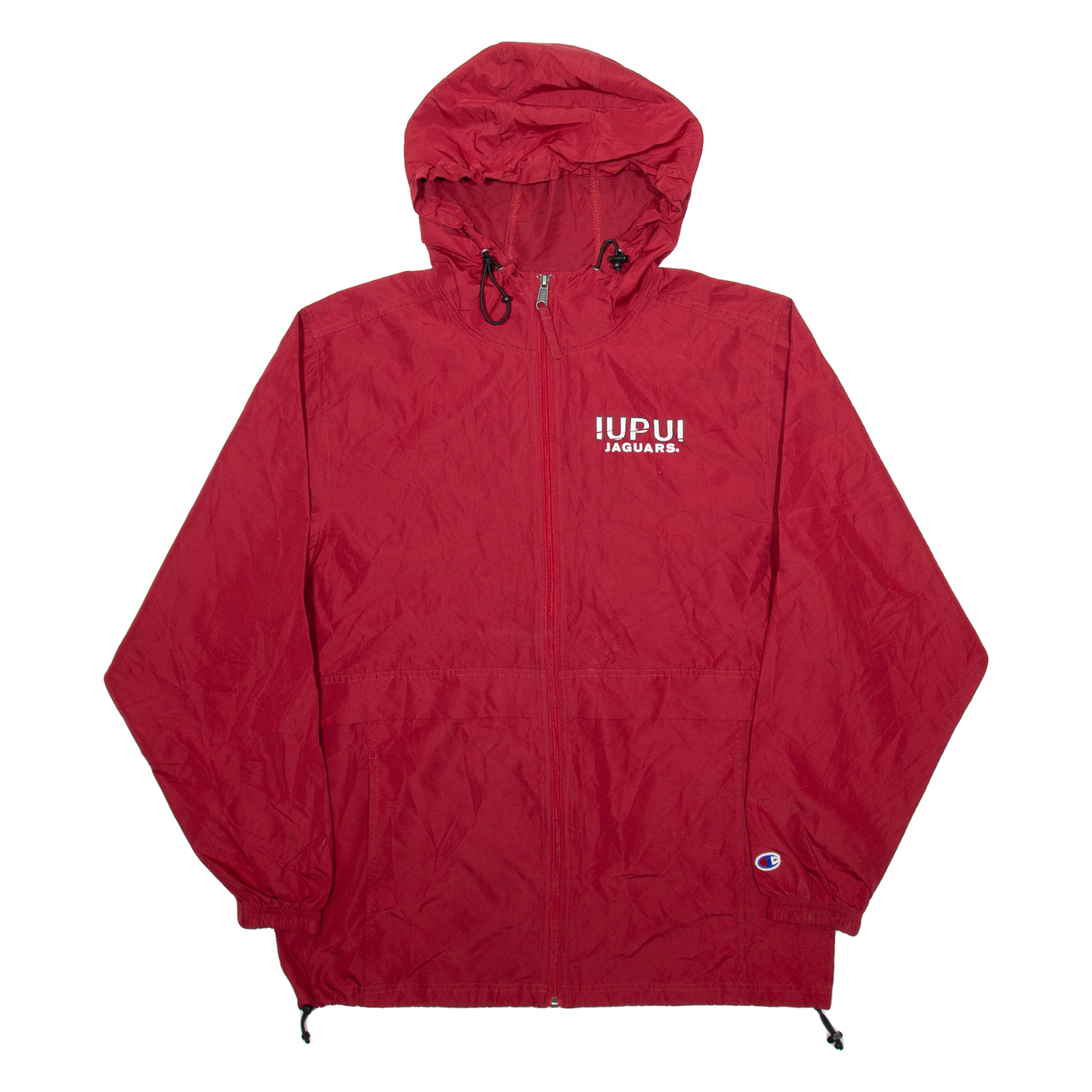 CHAMPION Iupui Jaguars Mens Rain Jacket Red USA Hooded M Refurbished - N/A refurbished available on Cerqular