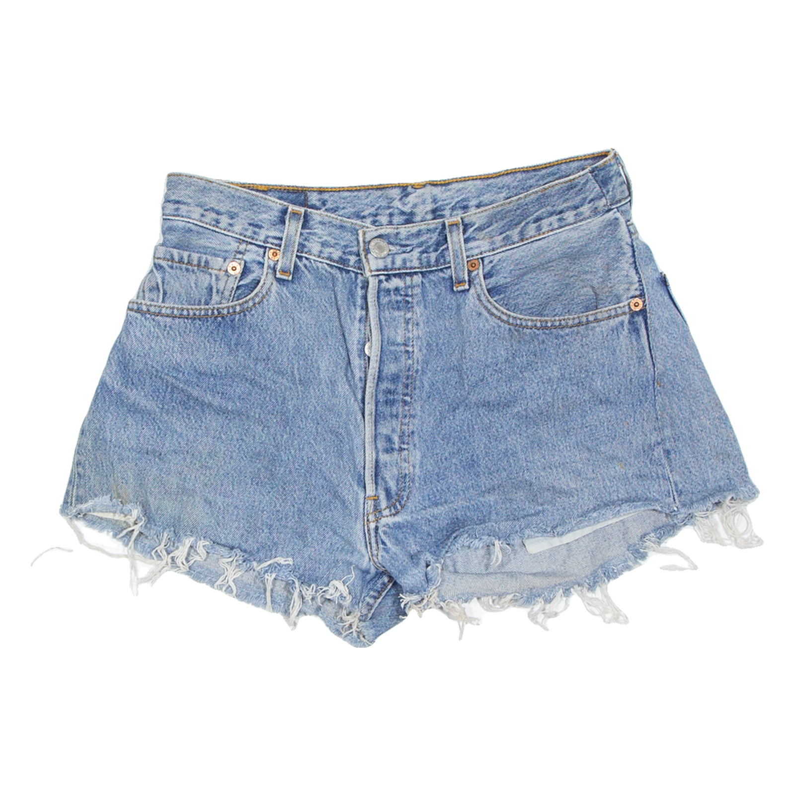 LEVI'S 501 Womens Denim Shorts Blue Relaxed L W33 Refurbished - N/A refurbished available on Cerqular