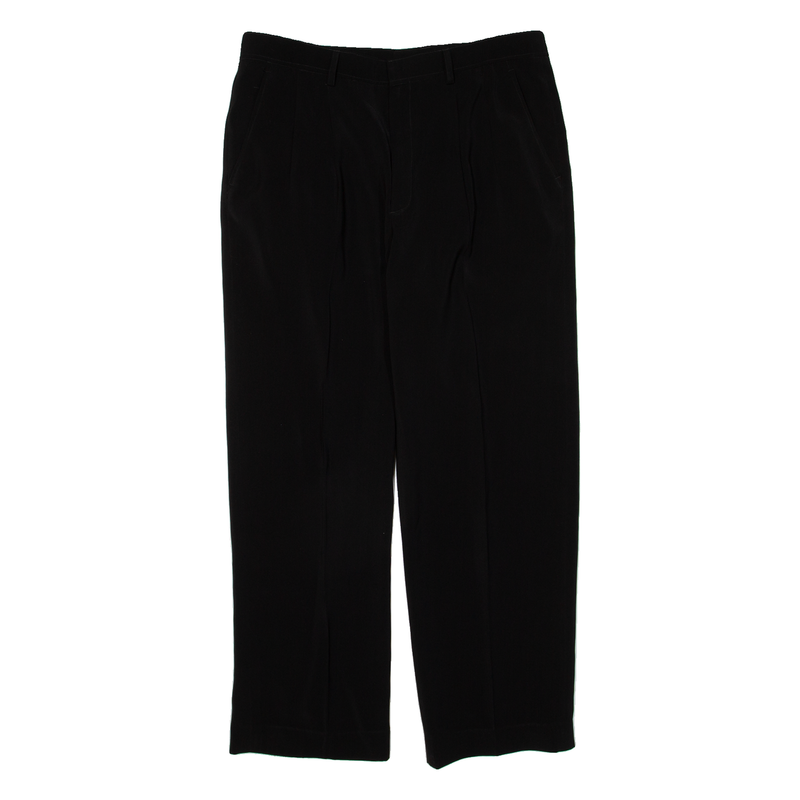 Pleated Womens Trousers Black Loose Straight W35 L28 Refurbished - N/A refurbished available on Cerqular