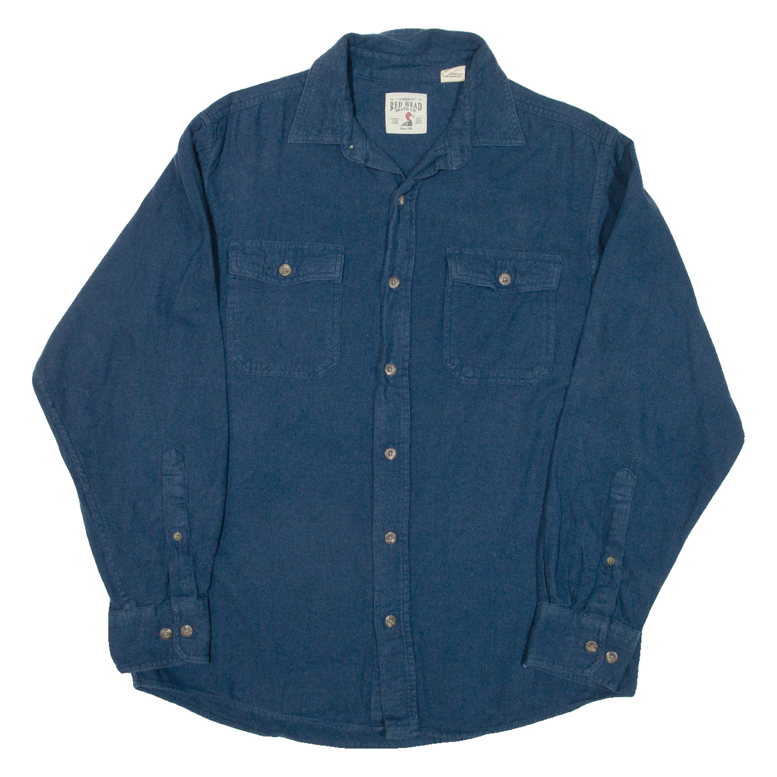 REDHEAD Mens Flannel Shirt Blue Long Sleeve M Refurbished - N/A refurbished available on Cerqular