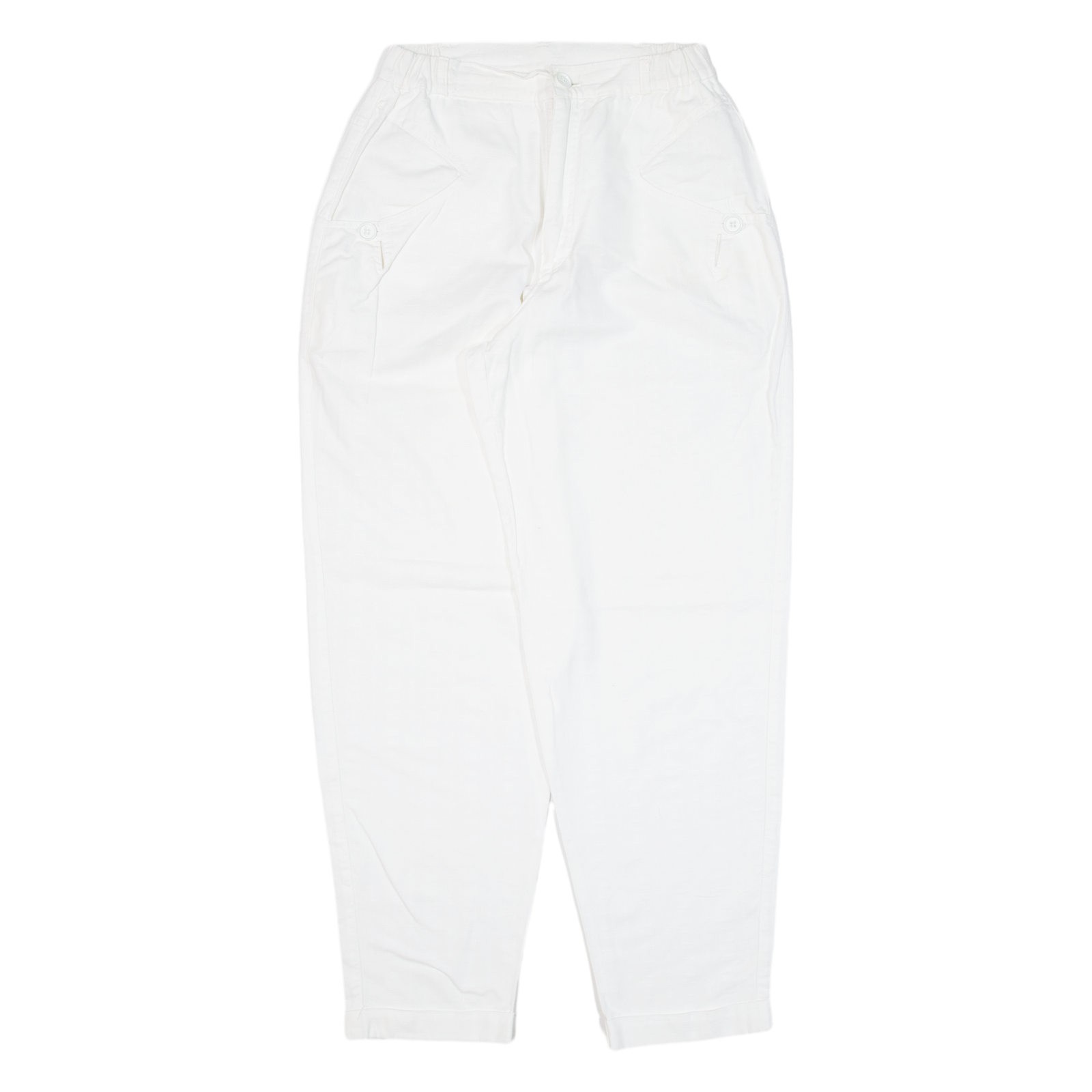 SKIN Womens Trousers White Relaxed Tapered W24 L27 Refurbished - N/A refurbished available on Cerqular
