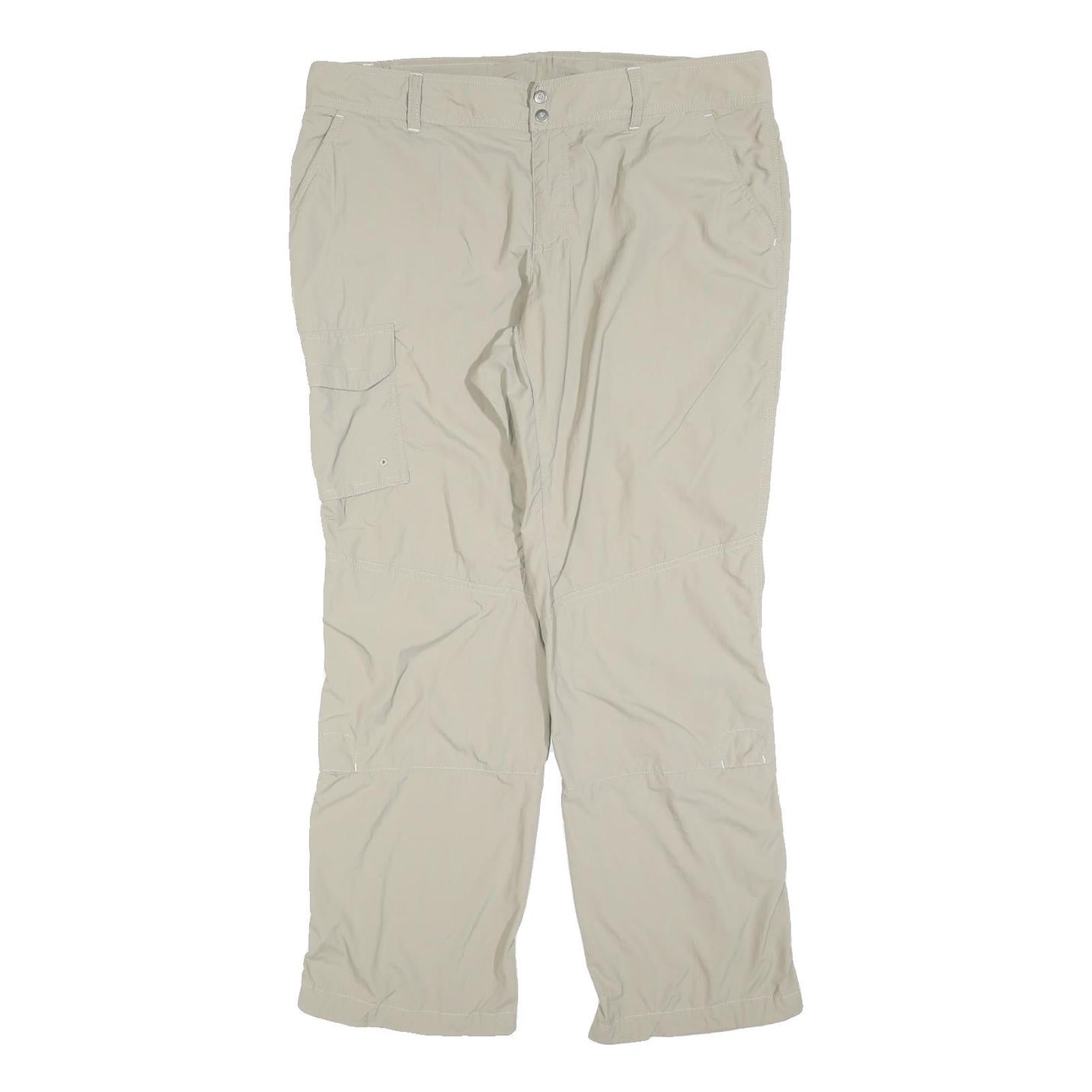 COLUMBIA Womens Regular Beige Polyester Blend Zip Trousers W36 L30 Outdoor Refurbished - N/A refurbished available on Cerqular