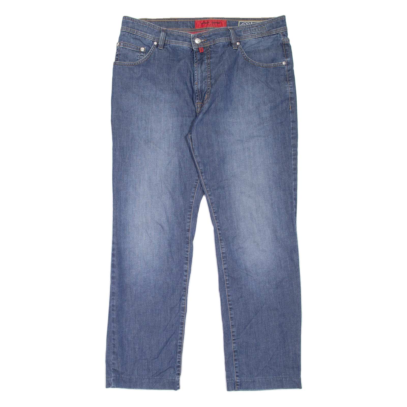PIERRE CARDIN Deauville Mens Jeans Blue Regular Tapered Stone Wash W38 L28 Refurbished - N/A refurbished available on Cerqular