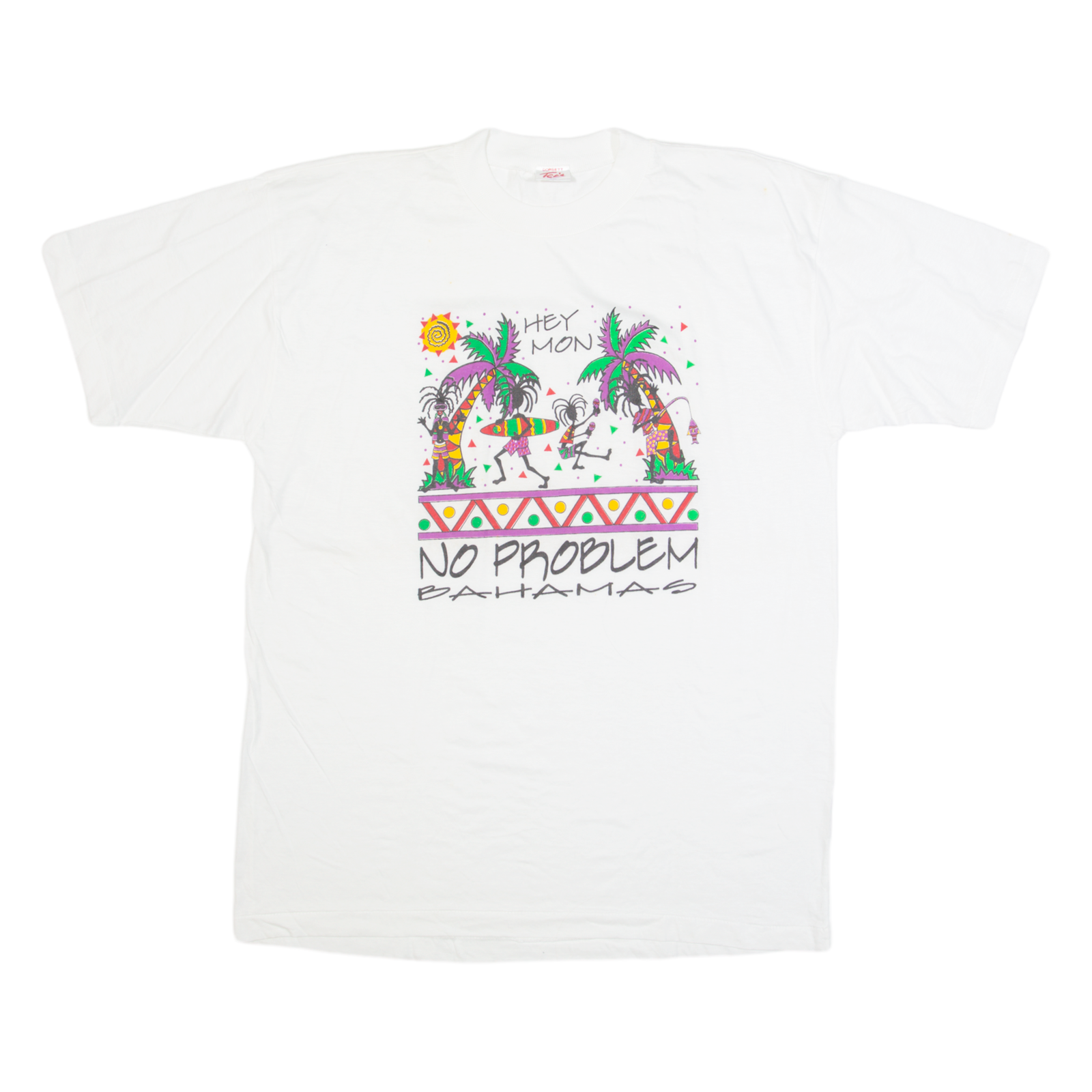 DORSETT TEES No Problem Bahamas Mens T-Shirt White 2XL Refurbished - N/A refurbished available on Cerqular