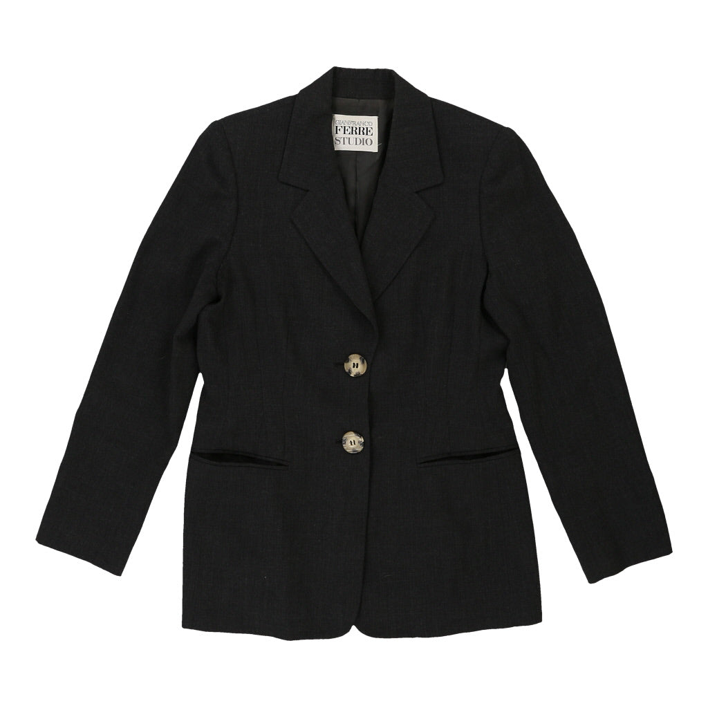 Gianfranco Ferre Studio Jacket - Medium Black Cotton | Size: medium Refurbished - N/A (Preloved Designer is not a specific brand, it refurbished available on Cerqular