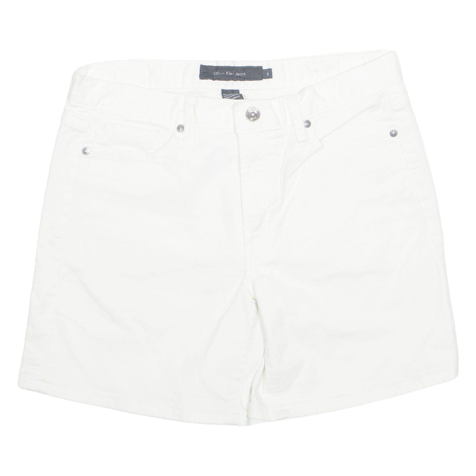 CALVIN KLEIN JEANS Womens Denim Shorts White M W31 Refurbished - N/A refurbished available on Cerqular