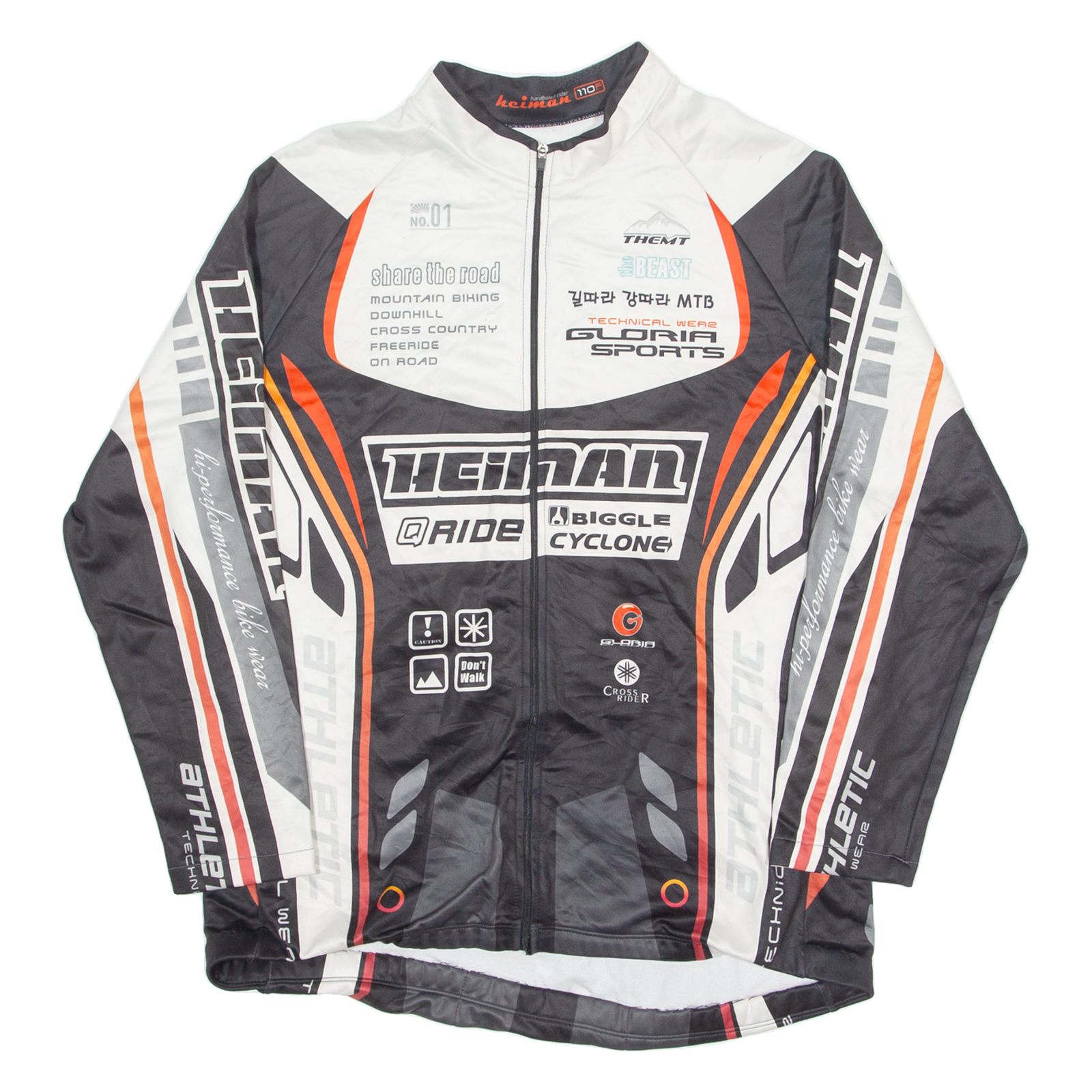 HEIMAN Cycling Mens Jersey Black Long Sleeve 1/4 Zip XL Refurbished - N/A refurbished available on Cerqular