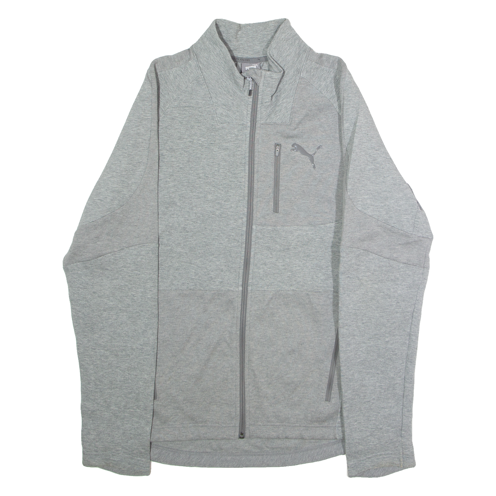 PUMA Mens Track Jacket Grey L Refurbished - N/A refurbished available on Cerqular