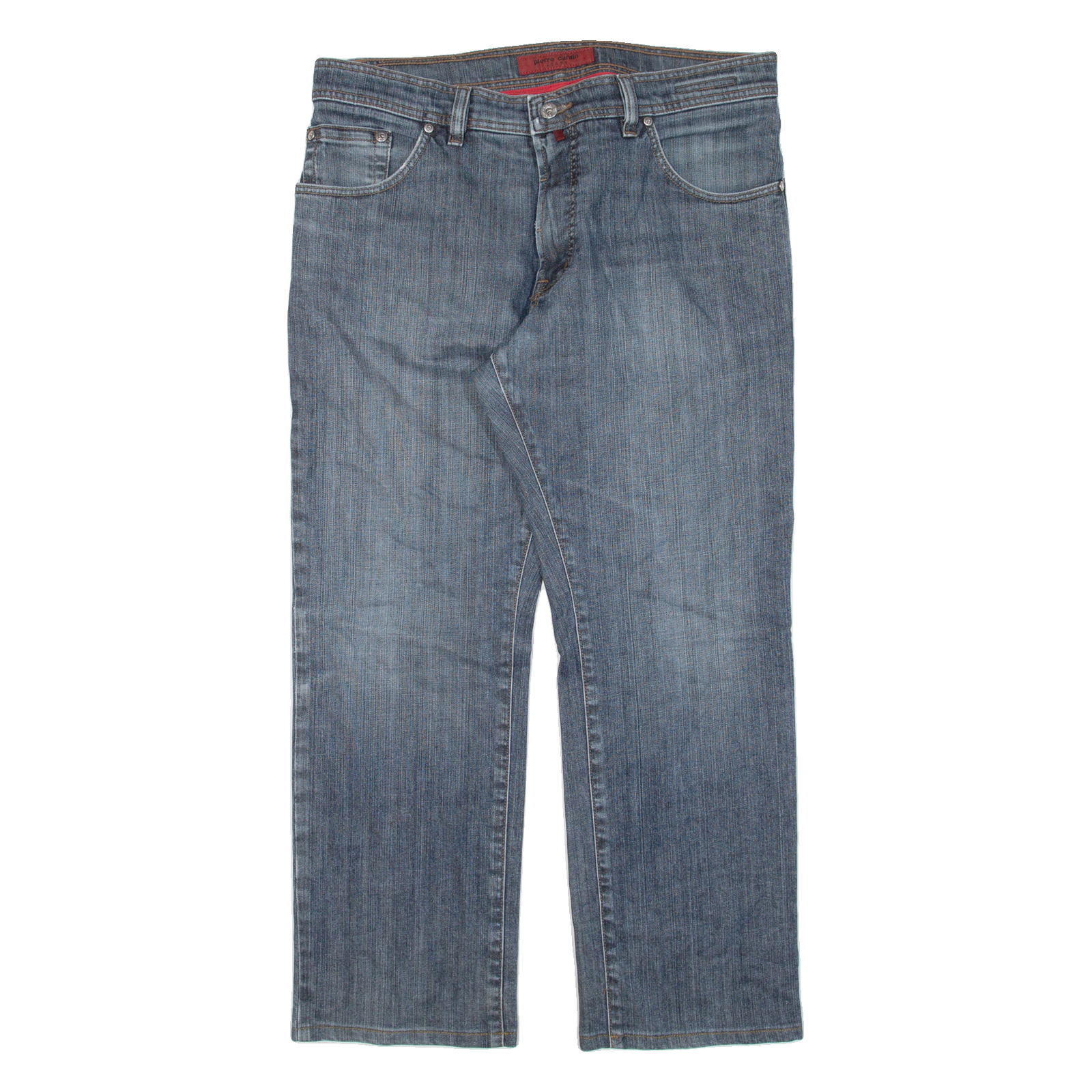 PIERRE CARDIN Mens Jeans Blue Regular Straight W36 L27 Refurbished - N/A refurbished available on Cerqular