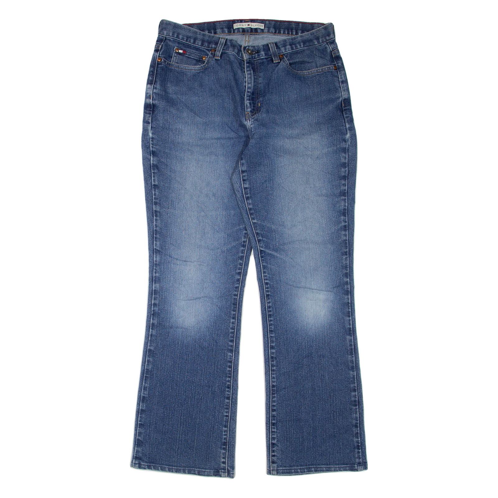 TOMMY HILFIGER Womens Jeans Blue Regular Bootcut Stone Wash W30 L30 Refurbished - N/A refurbished available on Cerqular