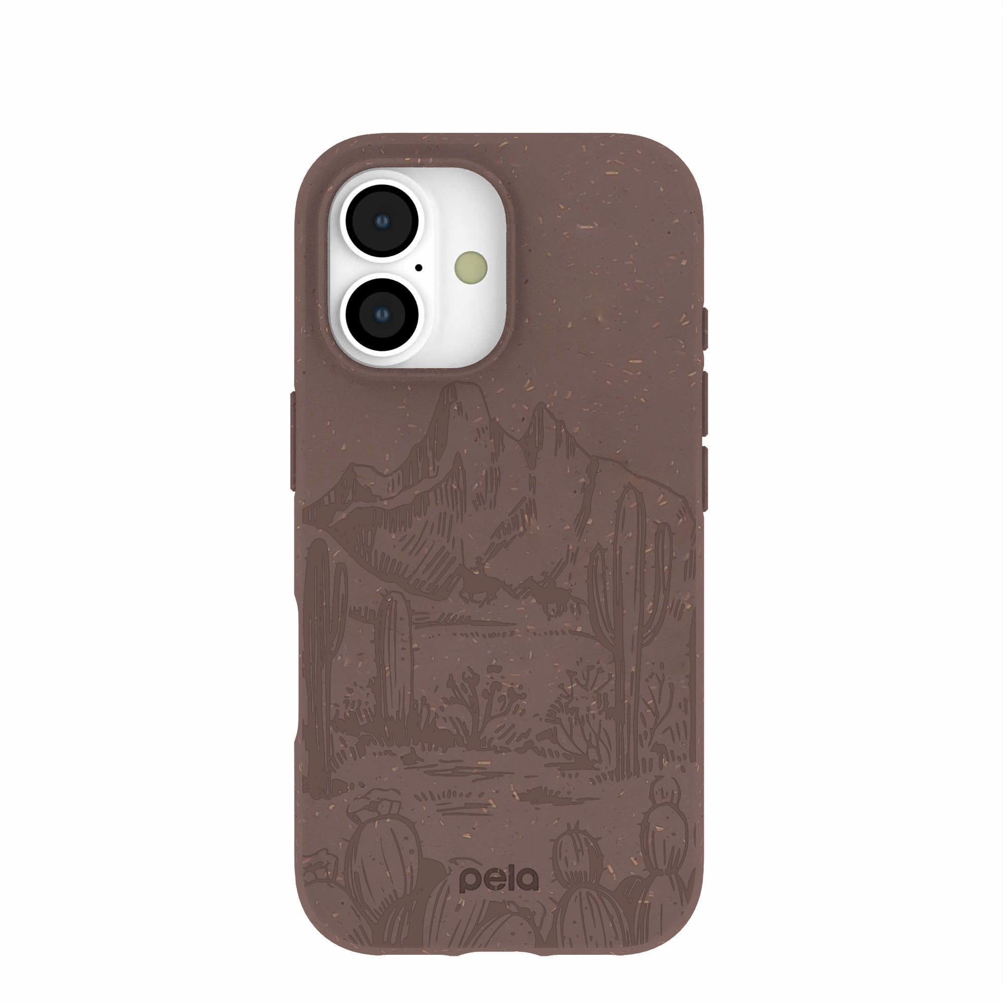Chocolate Brown Desert Run iPhone 17 Case | MagSafe Compatibility: With MagSafe Refurbished - Pela Case refurbished available on Cerqular