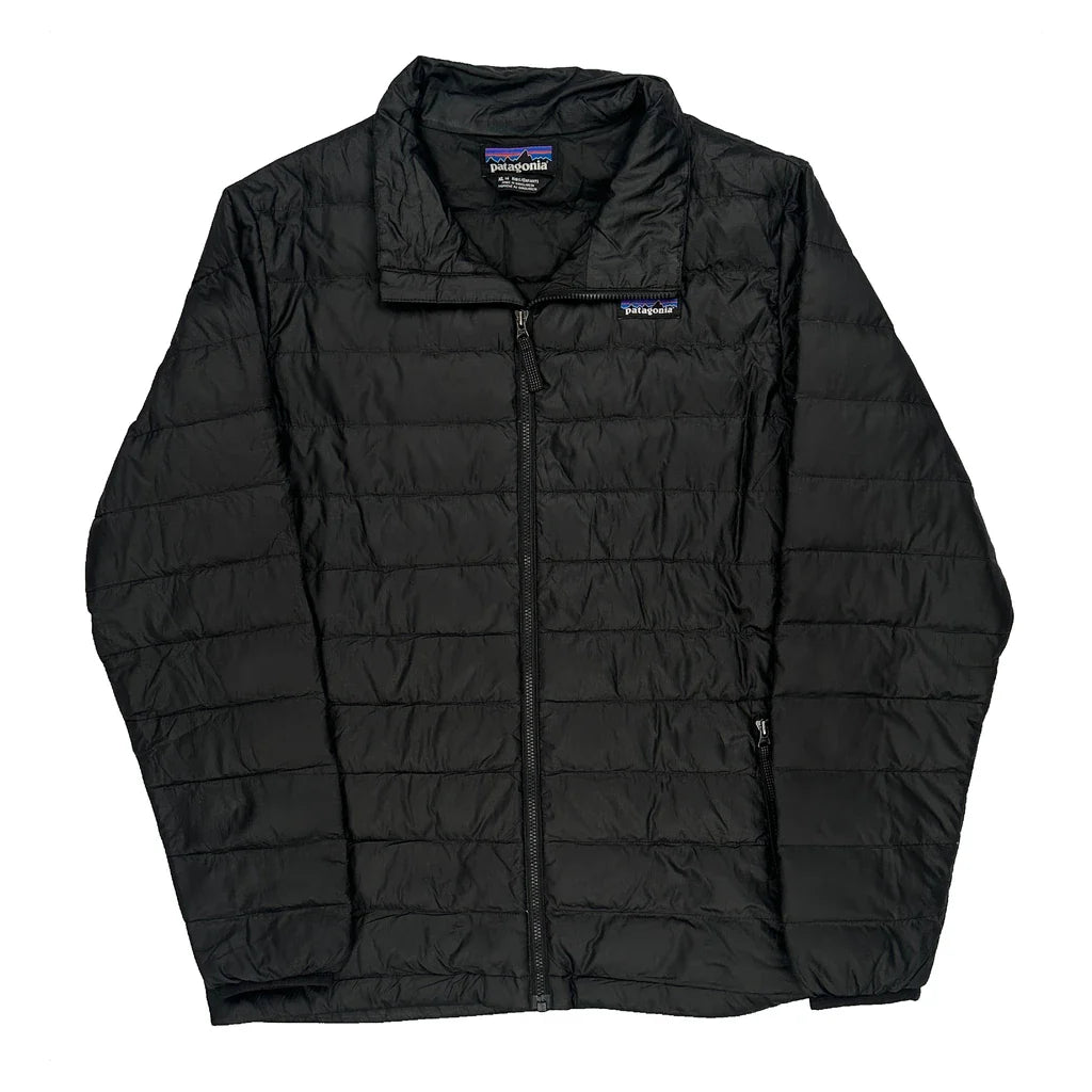 Age 13-14 Patagonia Puffer - XL Black Polyester Refurbished - Thrifted (note: this is a term often used to describe second- refurbished available on Cerqular