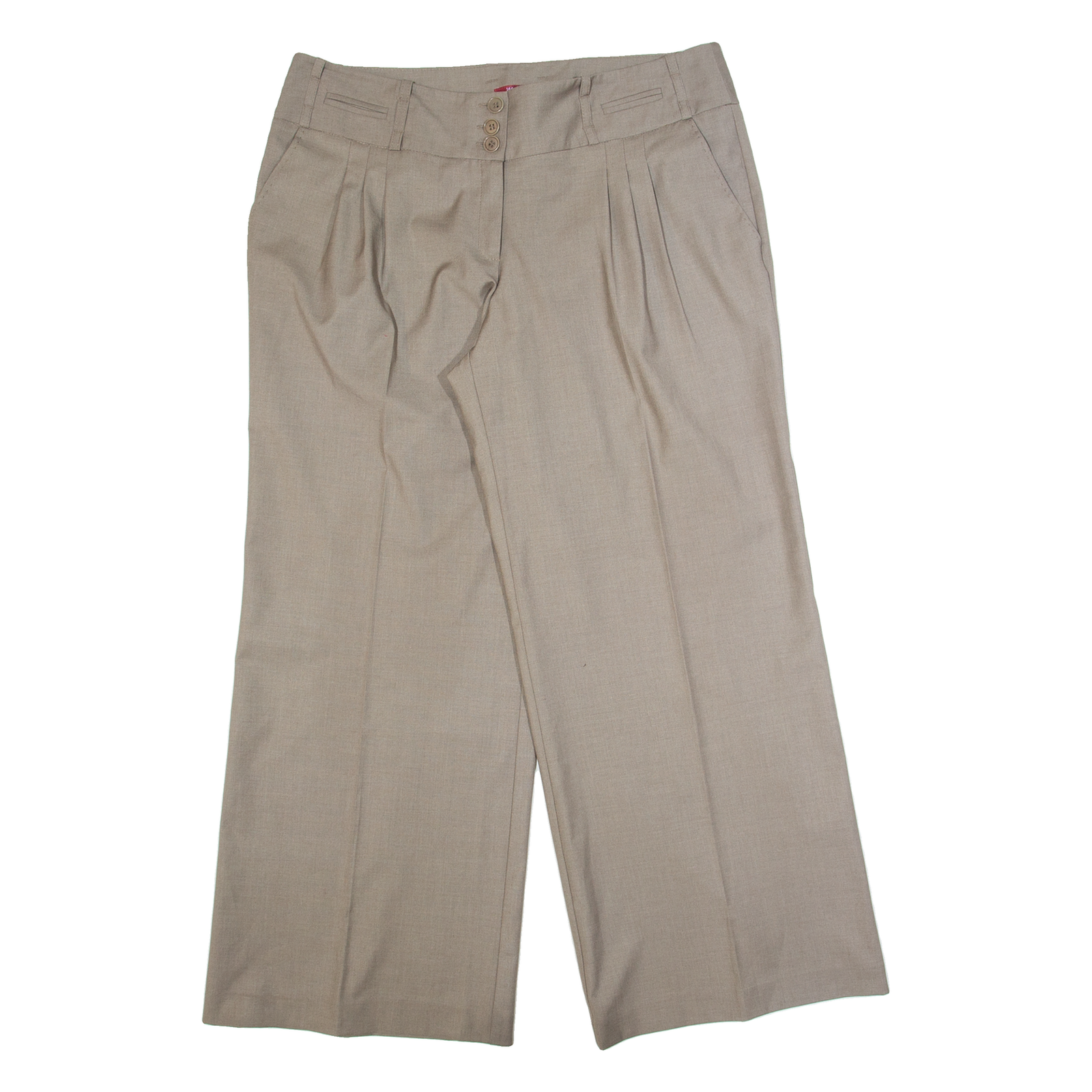 MONSOON Womens Trousers Beige Relaxed Wide-Leg W36 L30 Refurbished - N/A refurbished available on Cerqular