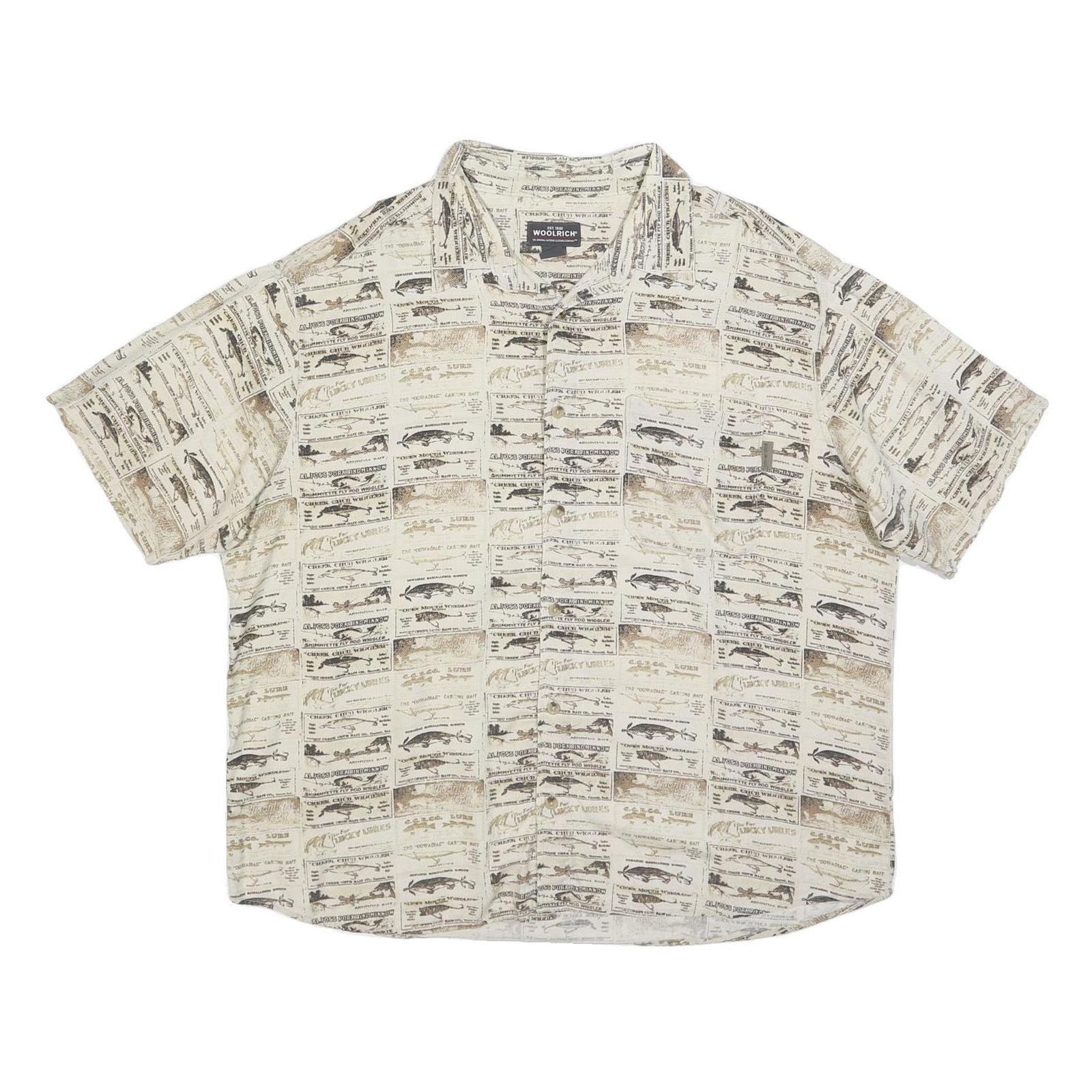 Buy WOOLRICH Mens Cream & Brown Patterned Cotton Blend Shirt XL Casual Summer Refurbished - $57.19 WOOLRICH Mens Cream & Brown Patterned Cotton Blend Shirt XL Casual Summer Refurbished - N/A refurbished available on Cerqular