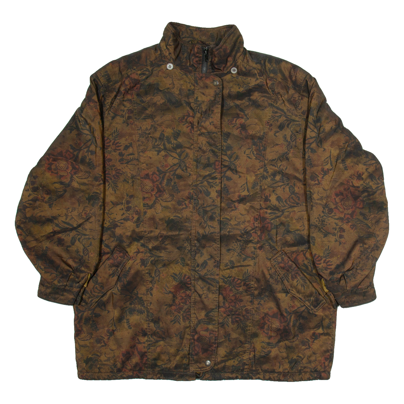 FORECASTER Mens Jacket Brown  Floral M Refurbished - N/A refurbished available on Cerqular