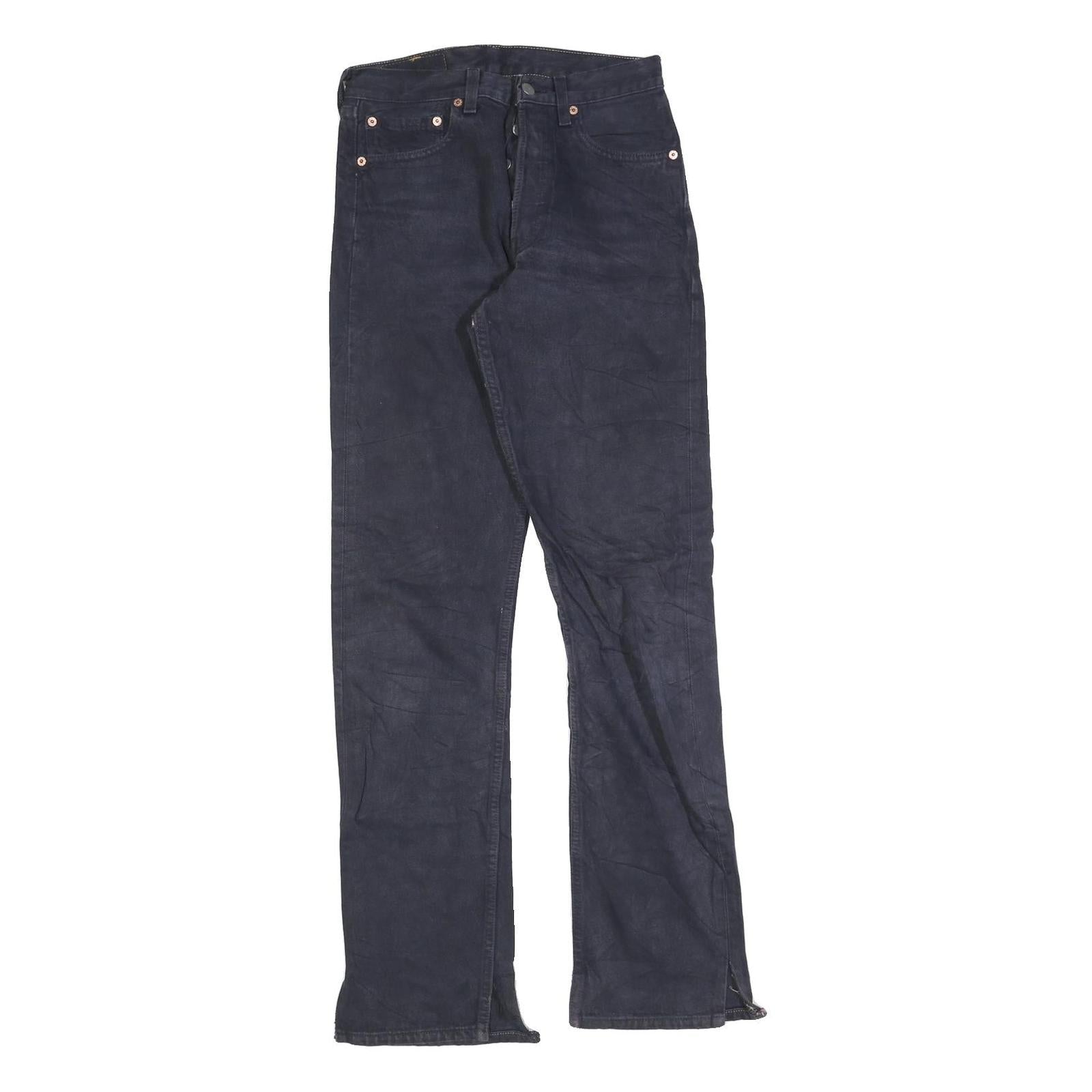 LEVI'S 501 Mens Jeans Blue Regular Straight Denim Medium W28 L34 Classic Button Refurbished - N/A refurbished available on Cerqular