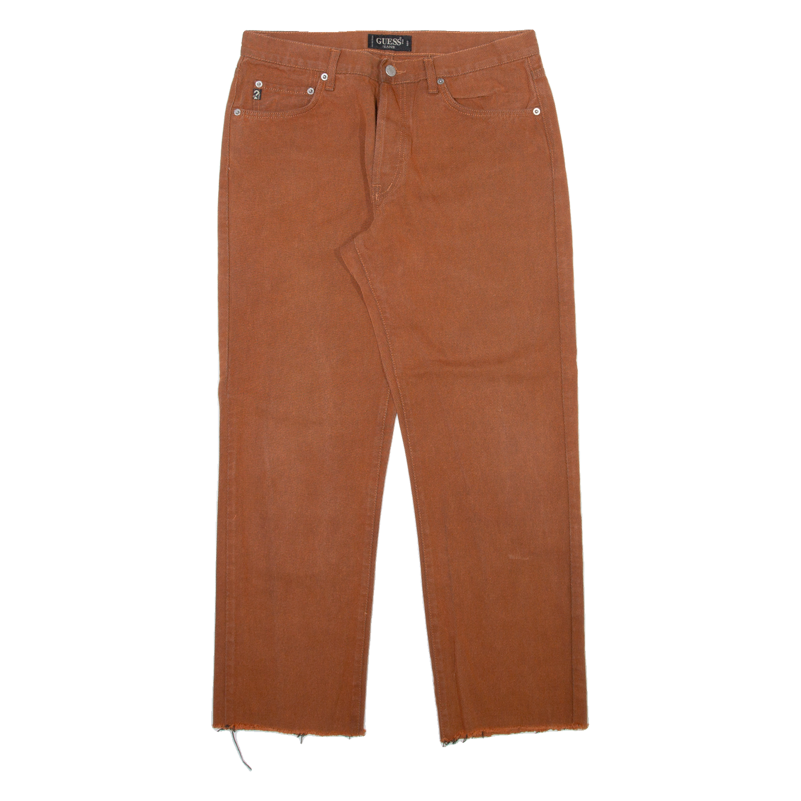 GUESS Mens Trousers Brown Regular Straight W32 L28 Refurbished - N/A refurbished available on Cerqular