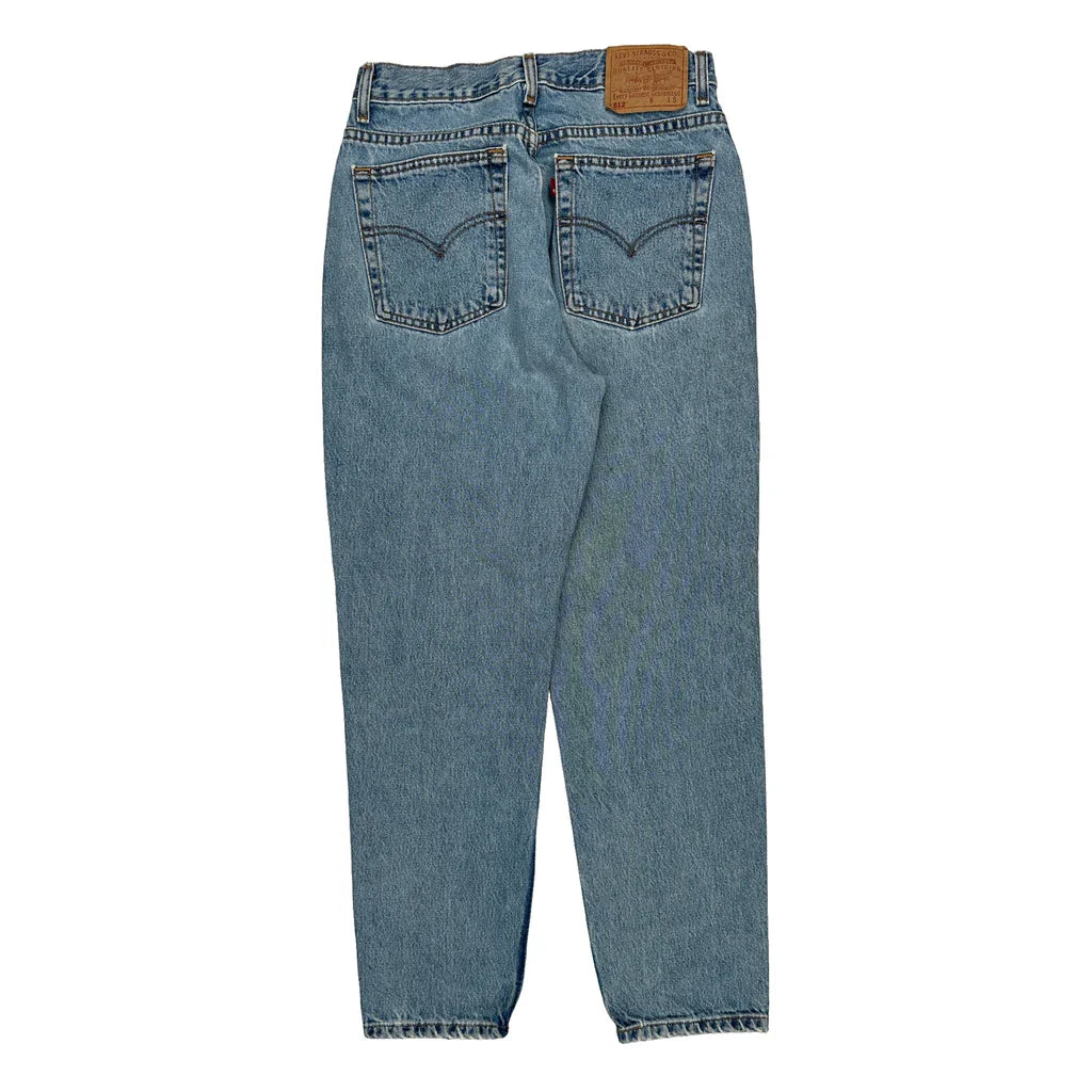Levis 512 Slim Fit Jeans - 28W UK 8 Blue Cotton Refurbished - Thrifted (note: this is a term often used to describe second- refurbished available on Cerqular