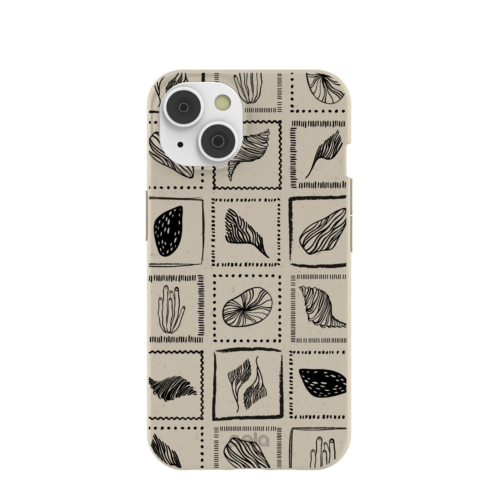 London Fog Coral Tiles iPhone 14/16e Case Refurbished - Pela Case refurbished available on Cerqular