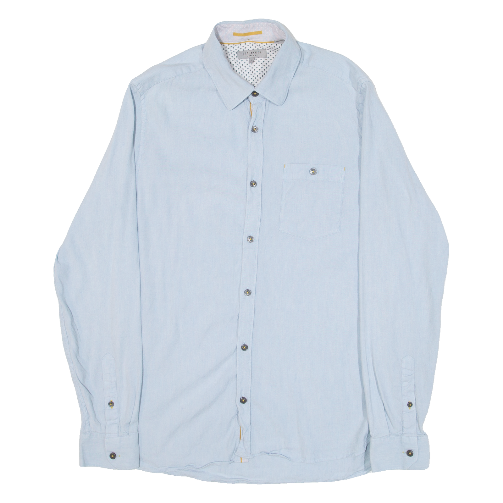 TED BAKER Mens Plain Shirt Blue Long Sleeve S Refurbished - N/A refurbished available on Cerqular