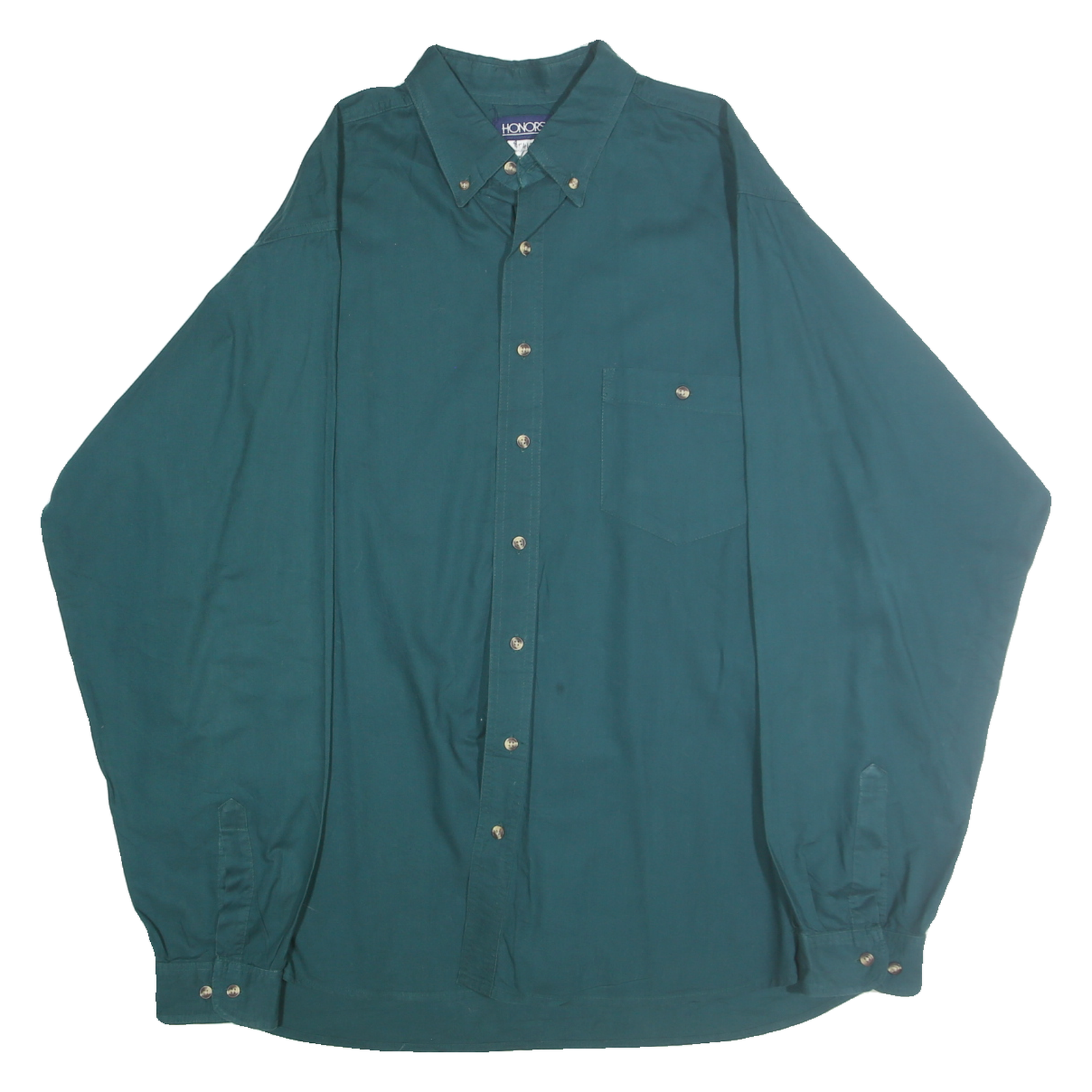 HONORS Mens Blue Button Down Shirt XL Cotton Casual Classic Refurbished - N/A refurbished available on Cerqular