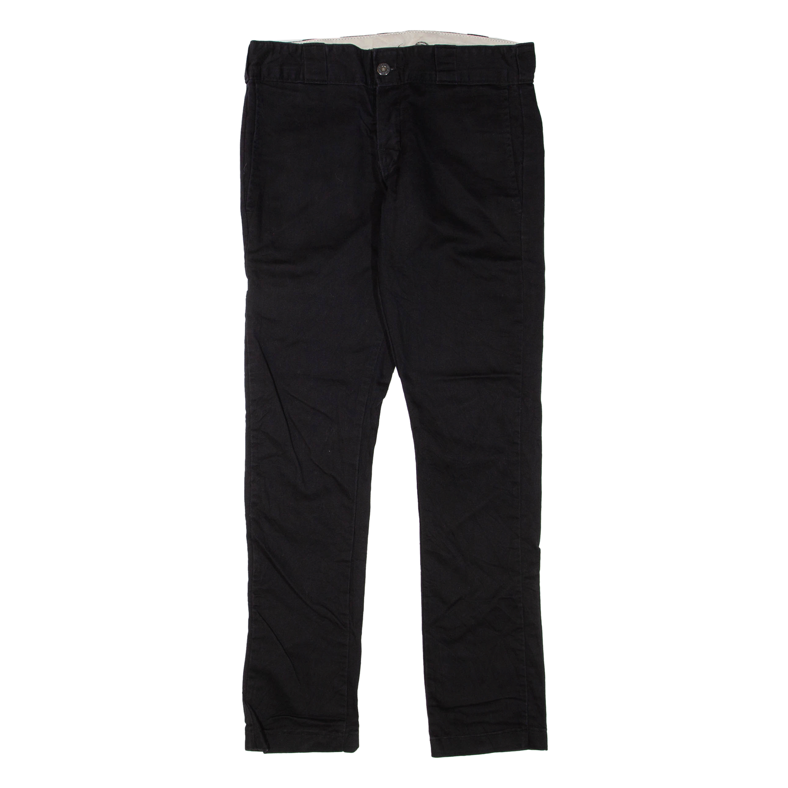 DICKIES Womens Trousers Black Slim Straight W30 L30 Refurbished - N/A refurbished available on Cerqular
