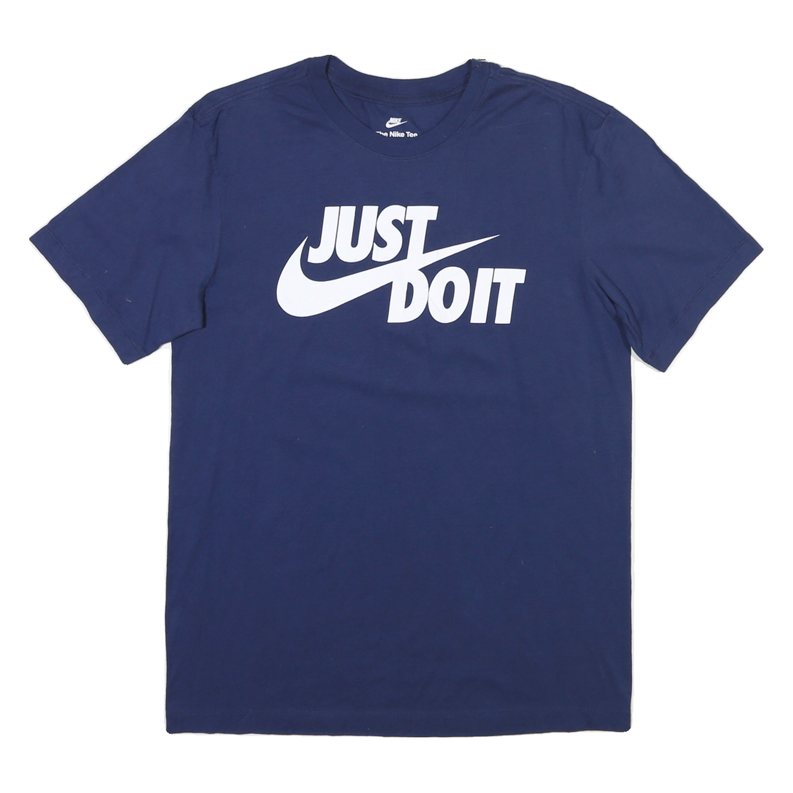 NIKE Mens Blue Just Do It Graphic T-Shirt S Short Sleeve Crew Neck Printed Refurbished - N/A refurbished available on Cerqular