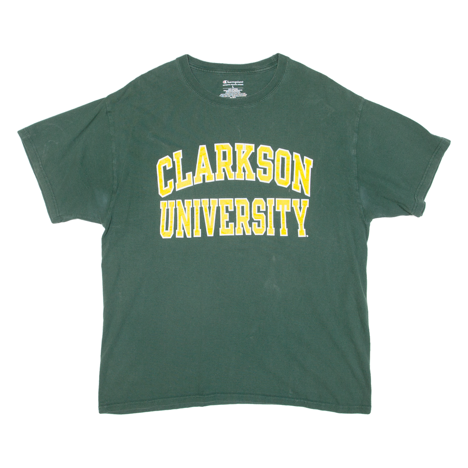 CHAMPION Clarkson University Mens T-Shirt Green USA L Refurbished - N/A refurbished available on Cerqular