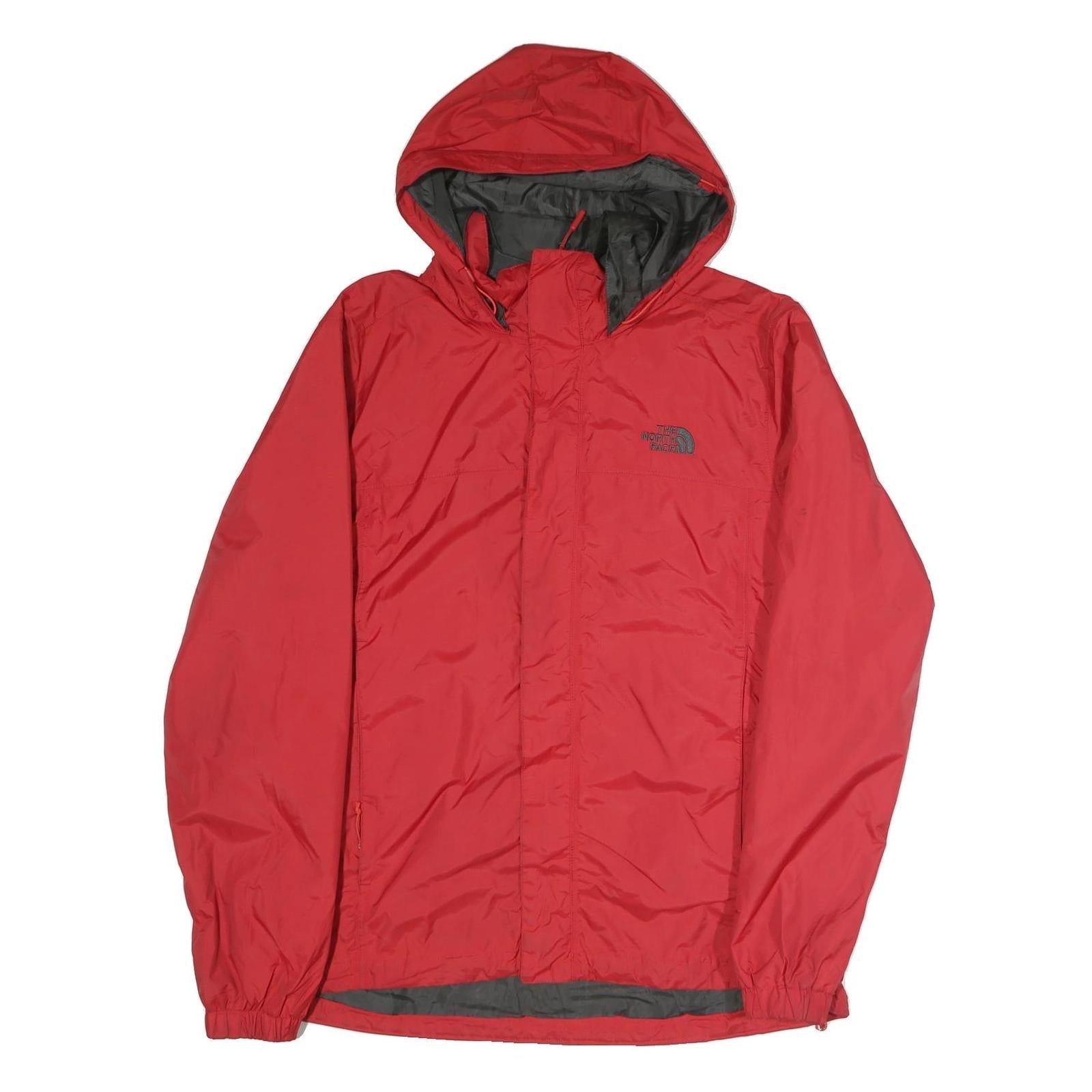 THE NORTH FACE Mens Red Hooded Zip Cotton Jacket L Outdoor Lightweight Plain Refurbished - N/A refurbished available on Cerqular