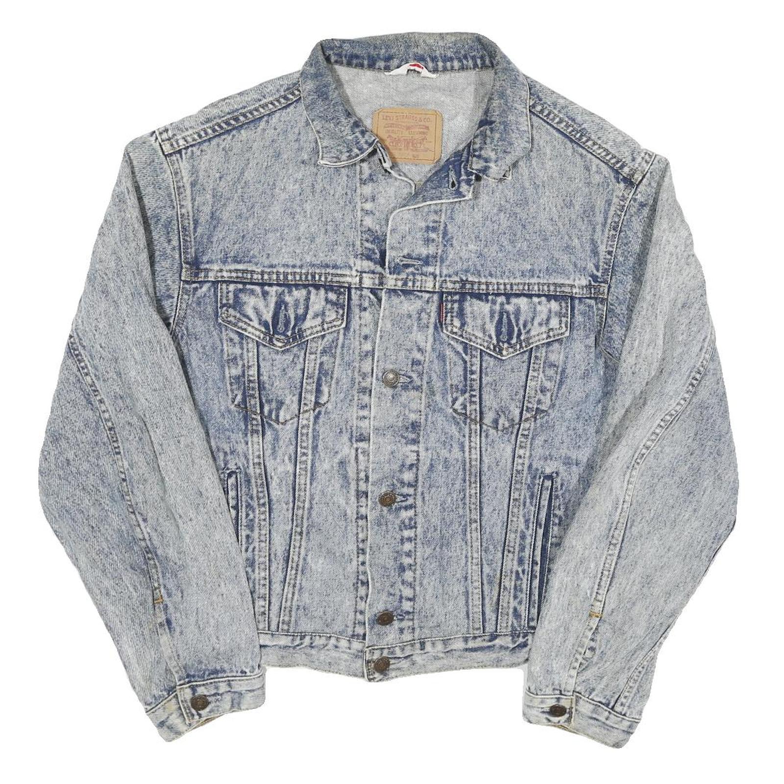LEVI'S Mens Blue Denim Jacket S Cotton Blend Button Closure Classic Fit Casual Refurbished - N/A refurbished available on Cerqular