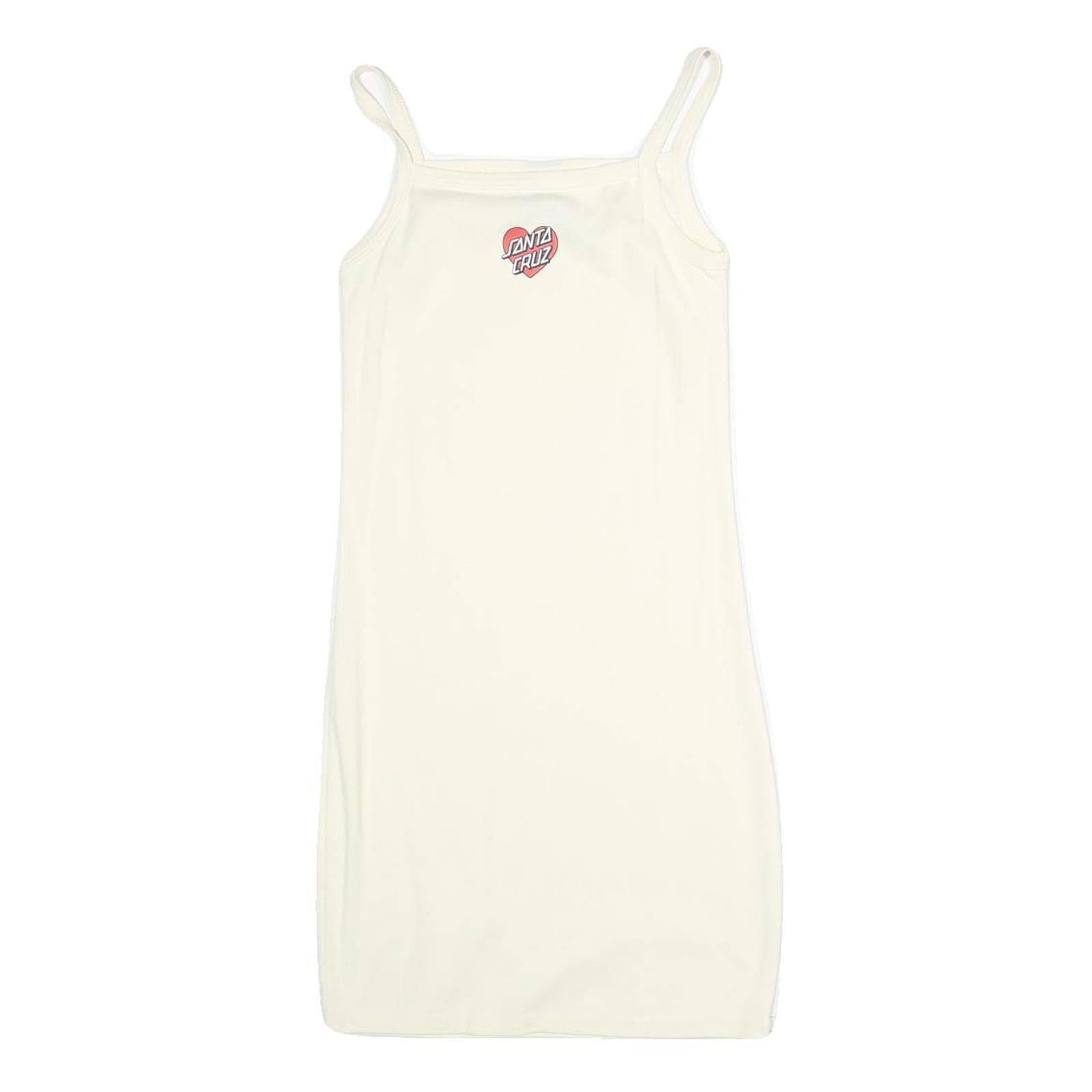 Buy SANTA CRUZ Womens Cream Heart Logo Mini Dress Cotton Blend Strappy Sleeveless Refurbished - $35.09 SANTA CRUZ Womens Cream Heart Logo Mini Dress Cotton Blend Strappy Sleeveless Refurbished - N/A refurbished available on Cerqular