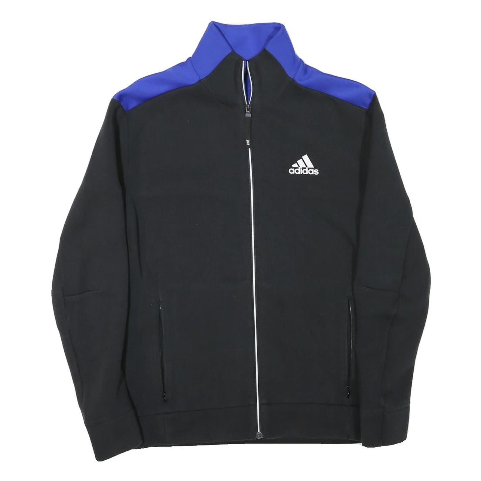 Buy ADIDAS Mens Black & Blue Track Jacket S Cotton Blend Zip Athletic Fit Sportswear Refurbished - $41.59 ADIDAS Mens Black & Blue Track Jacket S Cotton Blend Zip Athletic Fit Sportswear Refurbished - N/A refurbished available on Cerqular