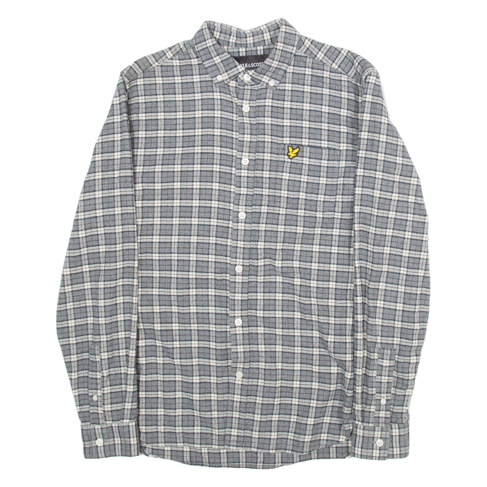 LYLE & SCOTT Mens Shirt Grey Check Long Sleeve S Refurbished - N/A refurbished available on Cerqular