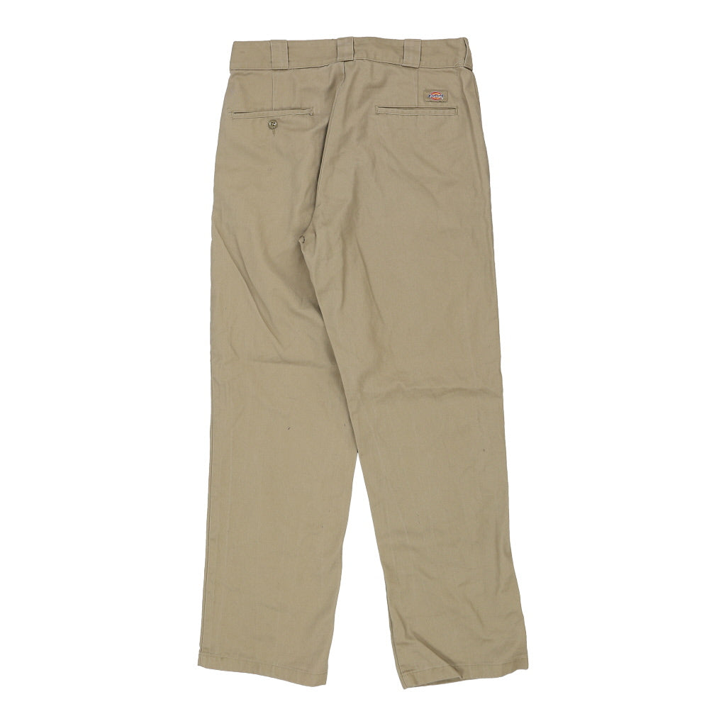 874 Dickies Trousers - 34W 32L Beige Polyester Blend Refurbished - Thrifted (note: this is a term often used to describe second- refurbished available on Cerqular