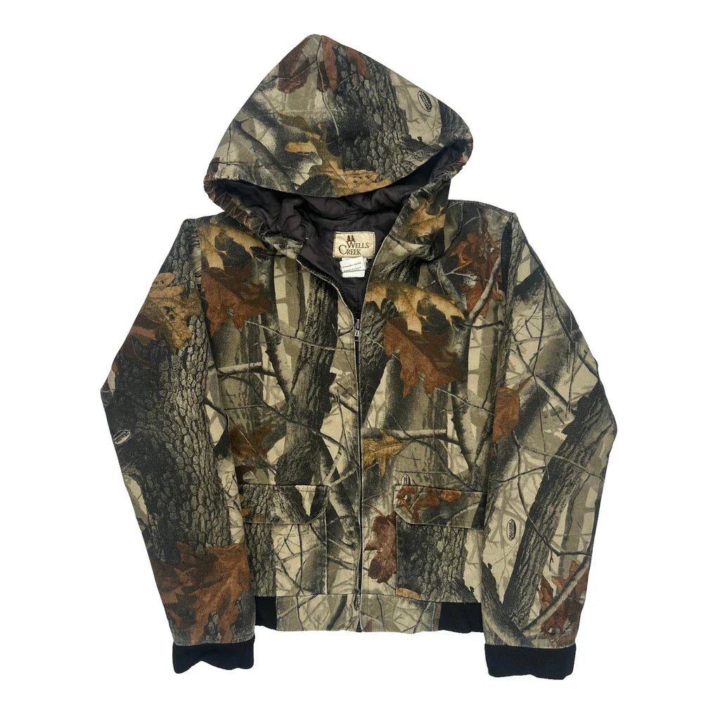 Wells Creek Camo Jacket - XL Khaki Cotton Blend Refurbished - Thrifted (note: this is a term often used to describe second- refurbished available on Cerqular