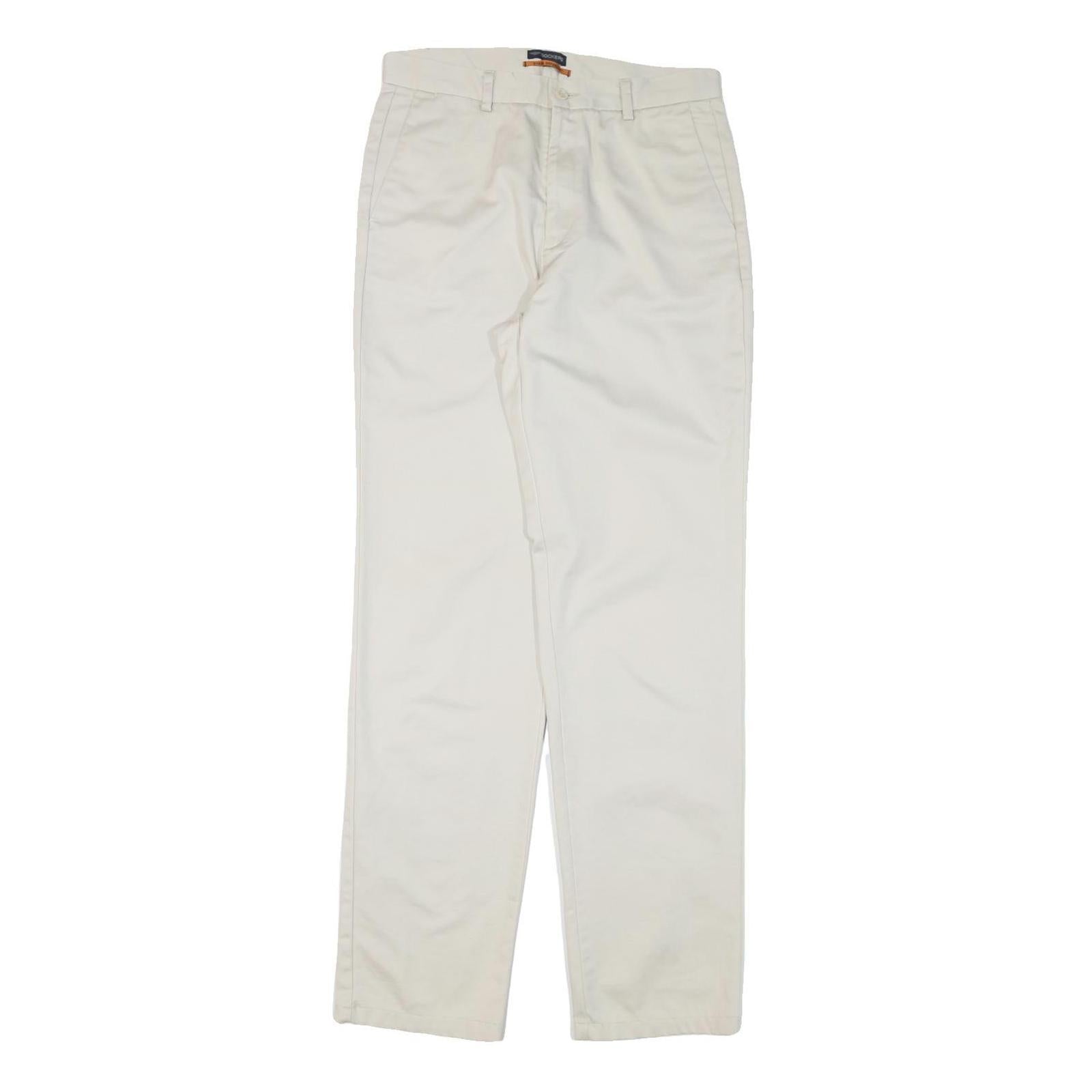 DOCKERS Womens Cotton Blend White Regular Fit Straight Leg Trousers W30 L33 Refurbished - N/A refurbished available on Cerqular