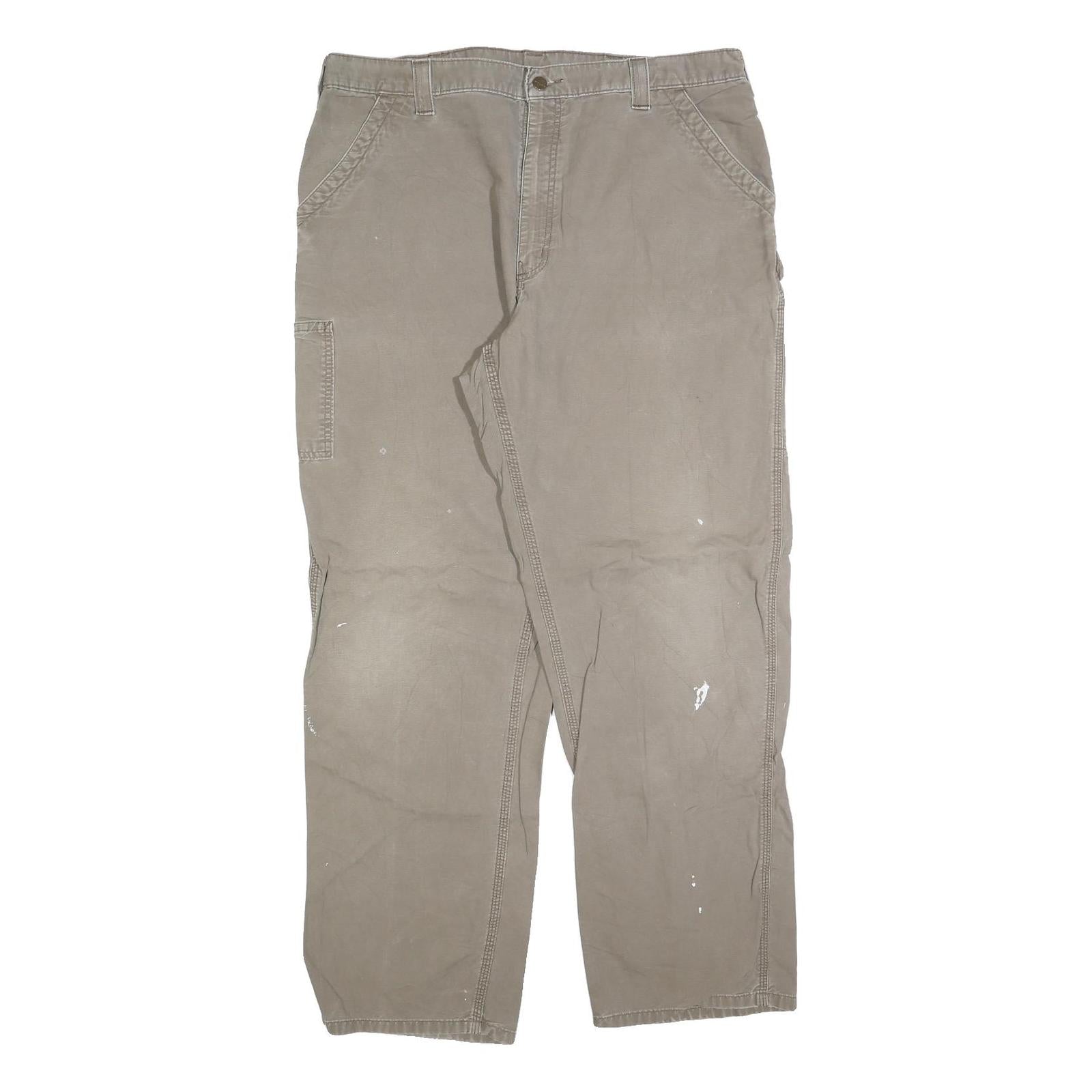 CARHARTT Mens Cotton Blend Relaxed Straight Trousers W40 L34 Workwear Utility Refurbished - N/A refurbished available on Cerqular