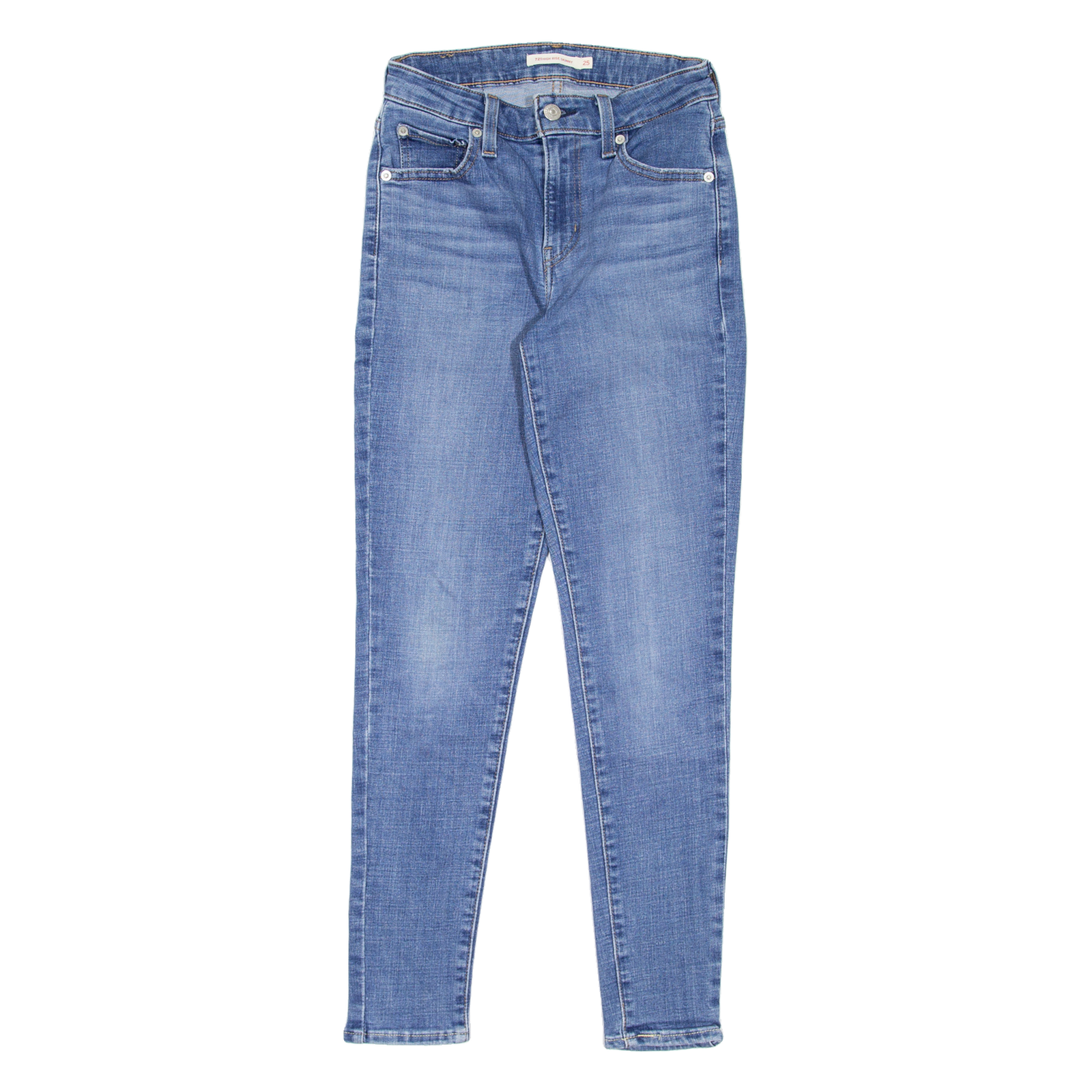 LEVI'S 721 High Rise Womens Jeans Blue Slim Skinny Stone Wash W25 L28 Refurbished - N/A refurbished available on Cerqular