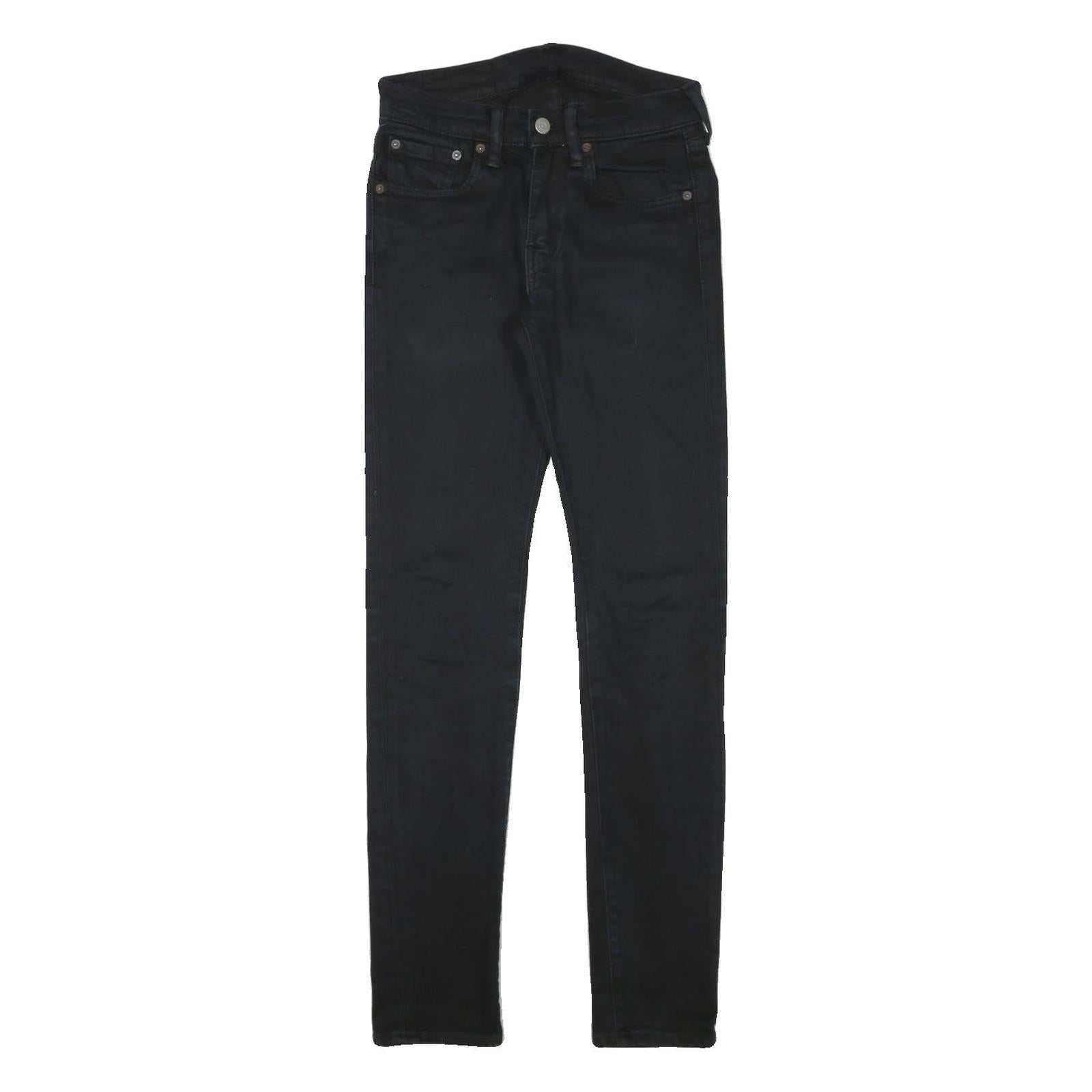 LEVI'S 519 Womens Slim Black Denim Jeans Cotton Blend Zip W26 L30 Skinny Fit Refurbished - N/A refurbished available on Cerqular